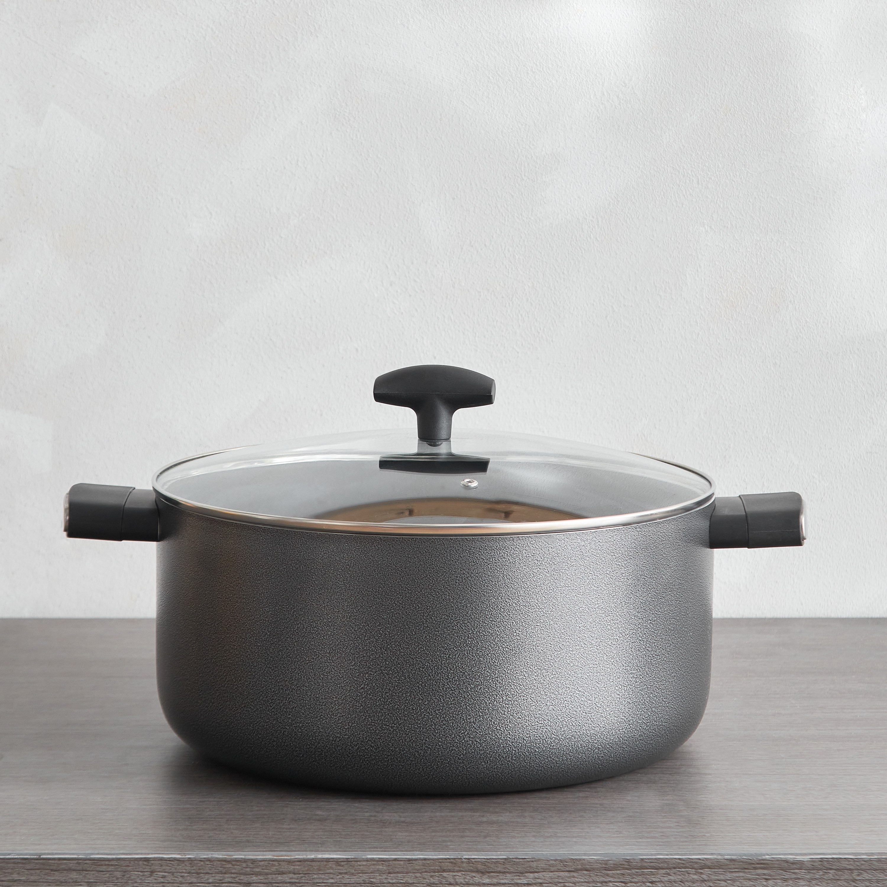 Lisbon Non-Stick Stock Pot with Glass Lid - 32 cm-hbxhomeware-hbxkitchen-image-1