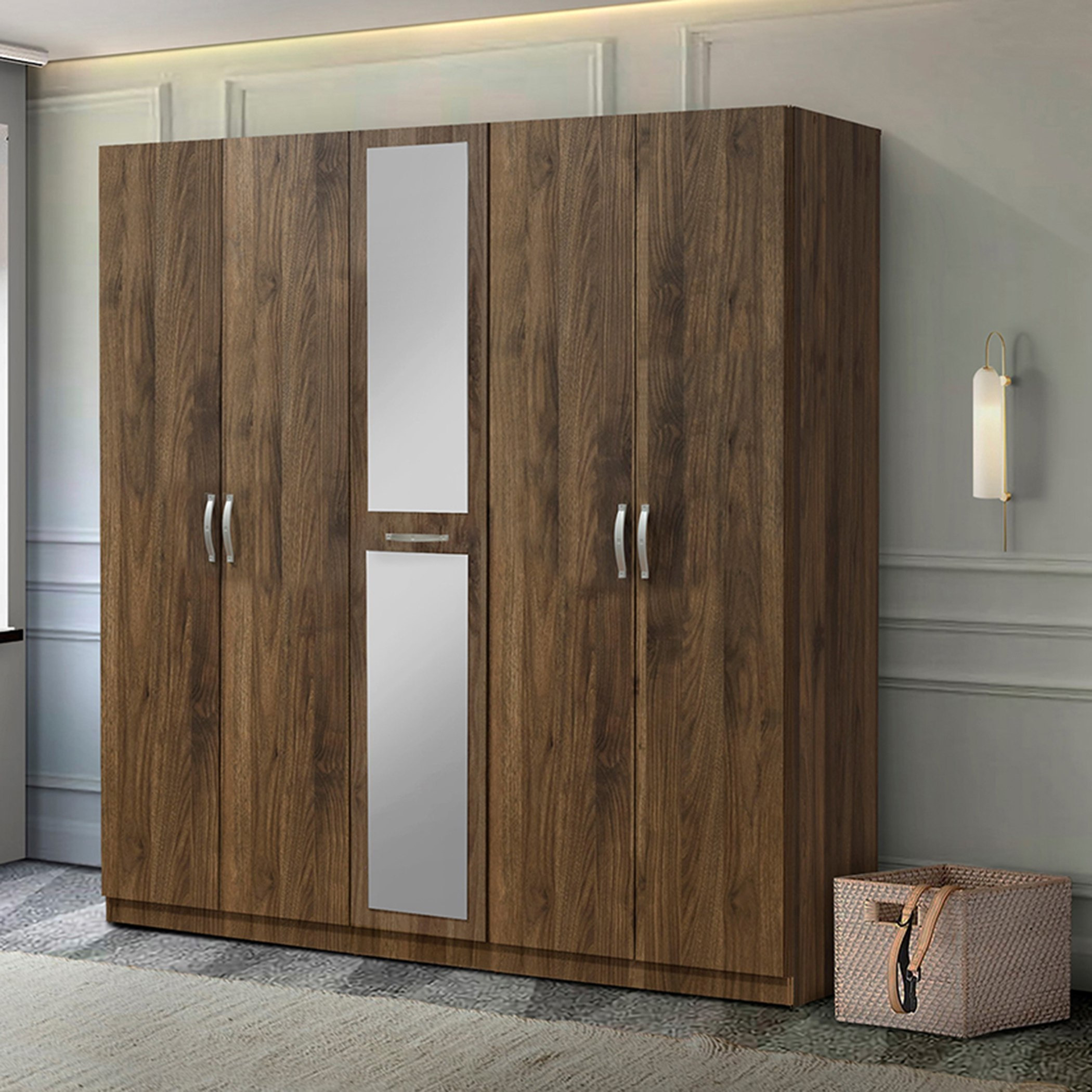 Kulltorp Plus 5-Door Wardrobe with Mirror-hbxfurniture-wardrobes-image-2