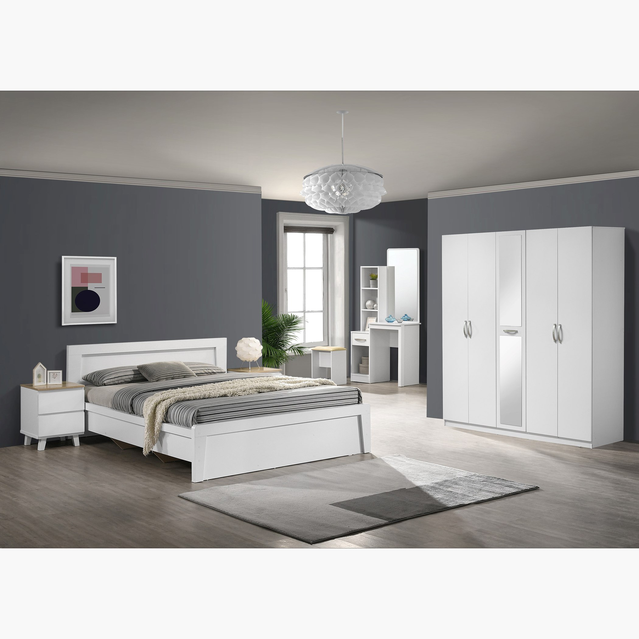 خزانة ملابس بمرآة و5 أبواب من كولتورب بلس-hbxfurniture-wardrobes-image-7