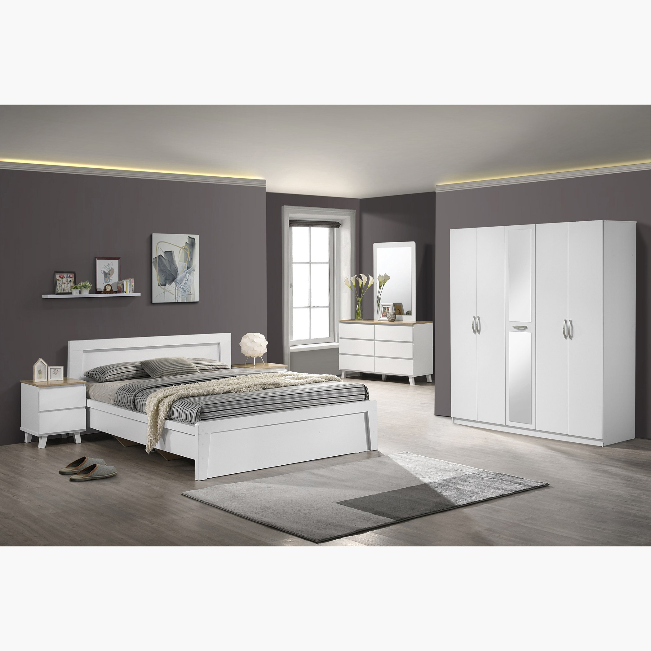 خزانة ملابس بمرآة و5 أبواب من كولتورب بلس-hbxfurniture-wardrobes-image-8