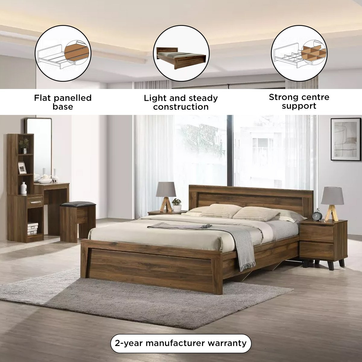 Kulltorp Plus New King Bed - 180x200 cm-hbxfurniture-bedsandbedsets-beds-image-5