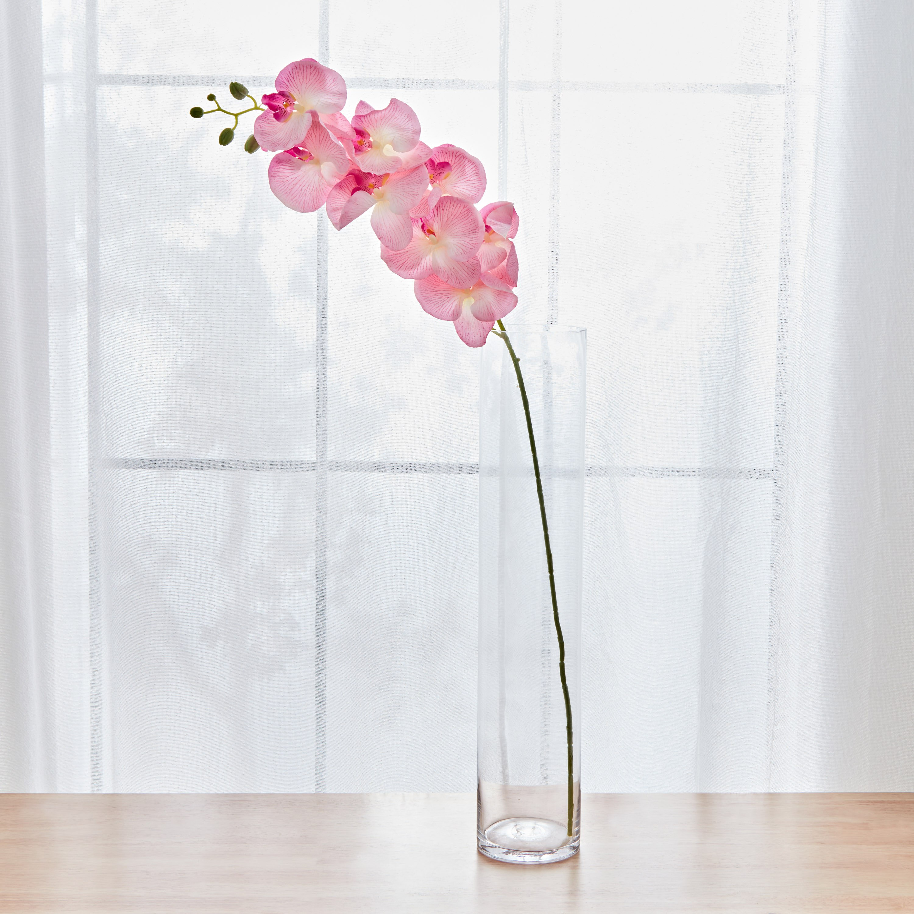 غصن زهرة الأوركيد الاستوائية - 100 سم-hbxdecorandfurnishings-homeaccessories-artificialflowersandplants-image-1