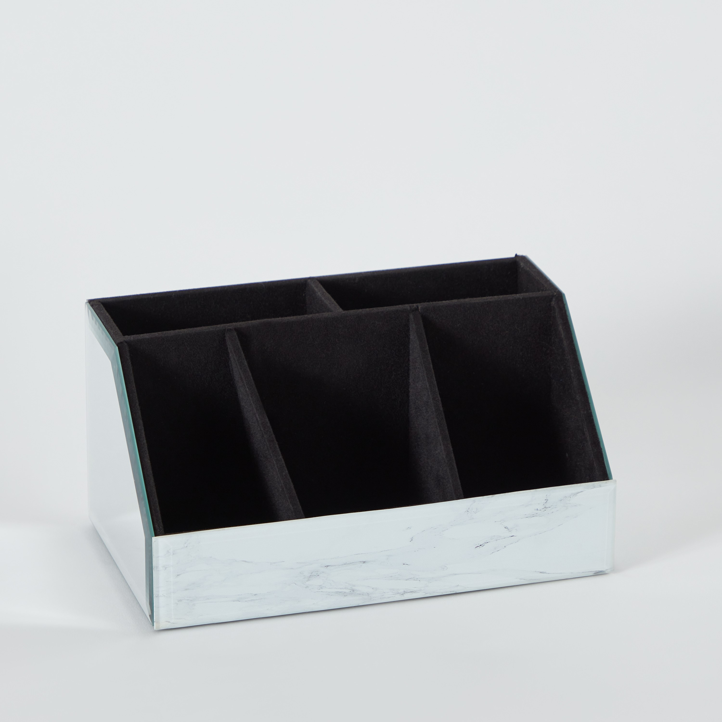Lamac Metallic Finish Glass Jewellery Box - 19.7x11.5x10 cm-hbxbedroom-bedroomaccessories-jewelleryboxesandholders-image-7