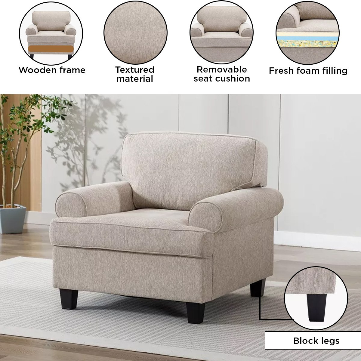 Manhattan Cambridge Fabric Armchair Sofa-hbxlivingroom-sofasandarmchairs-sofas-image-4