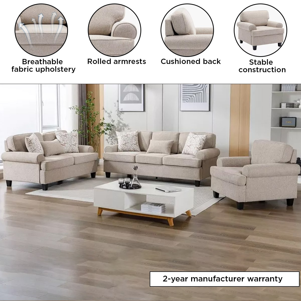 Manhattan Cambridge Fabric Armchair Sofa-hbxlivingroom-sofasandarmchairs-sofas-image-5