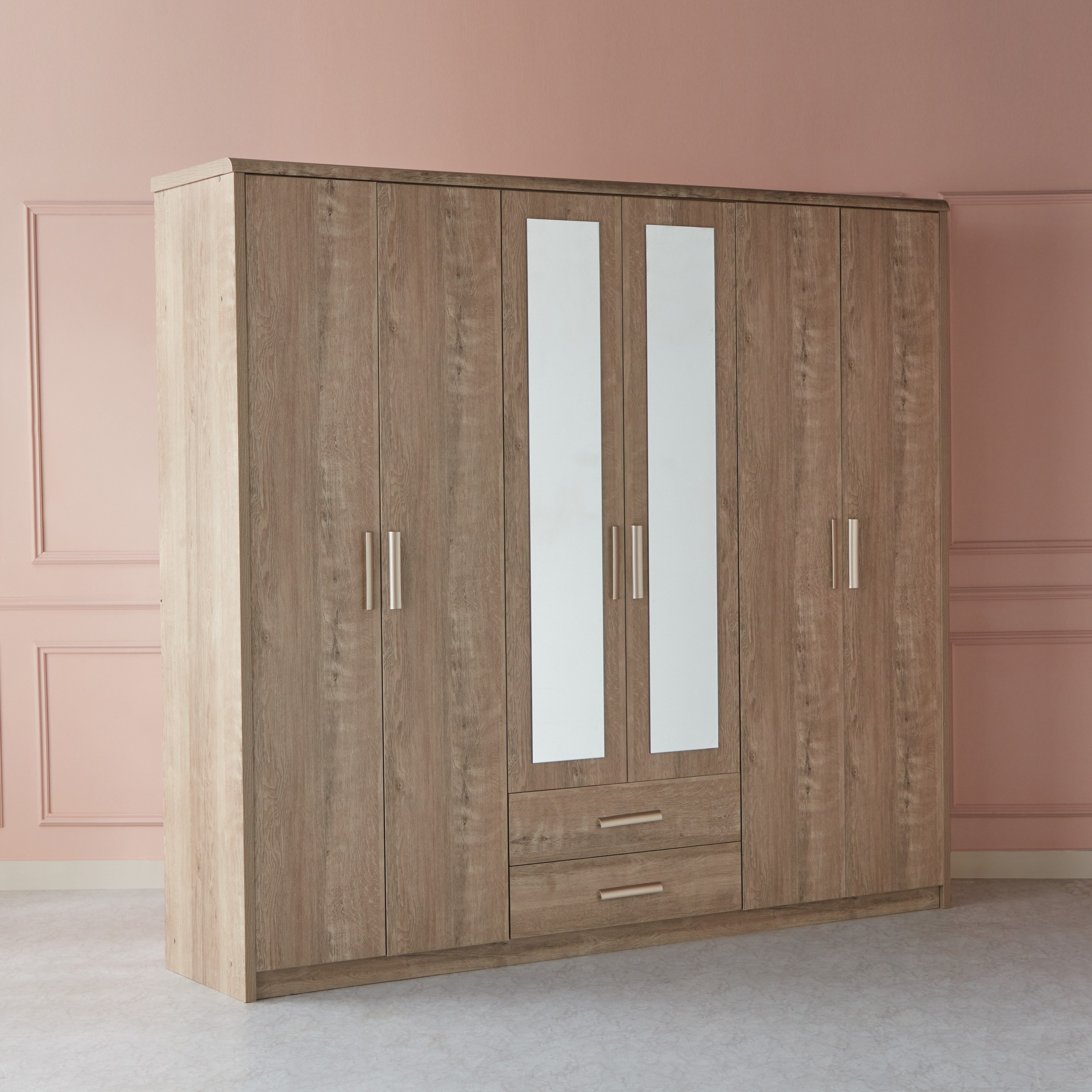Curvy 6-Door Wardrobe with 2 Drawers-hbxfurniture-wardrobes-image-12