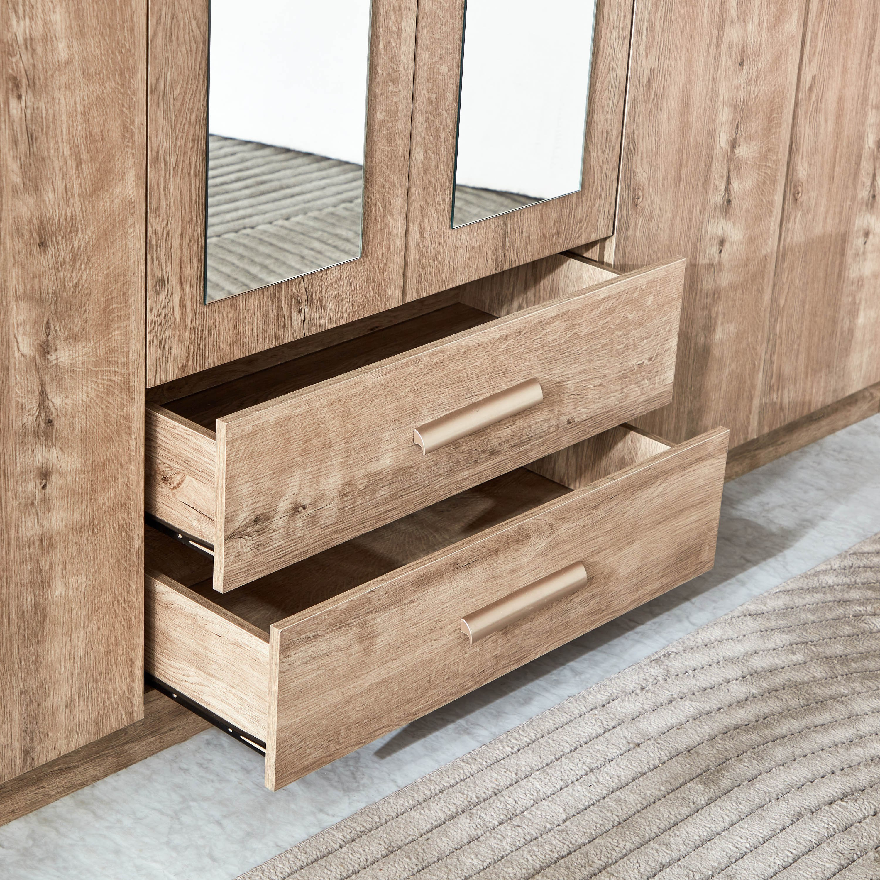Curvy 6-Door Wardrobe with 2 Drawers-hbxfurniture-wardrobes-image-8