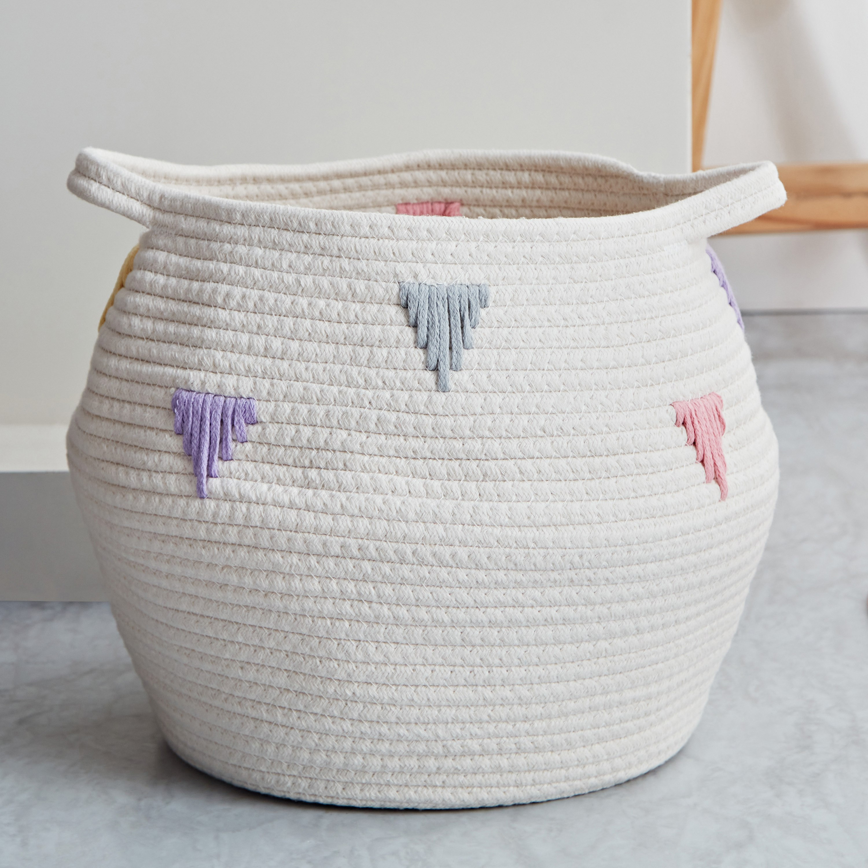 Lauren Cotton Rope Basket - 35x30 cm-hbxbedroom-bedroomaccessories-bedroomstorage-image-1