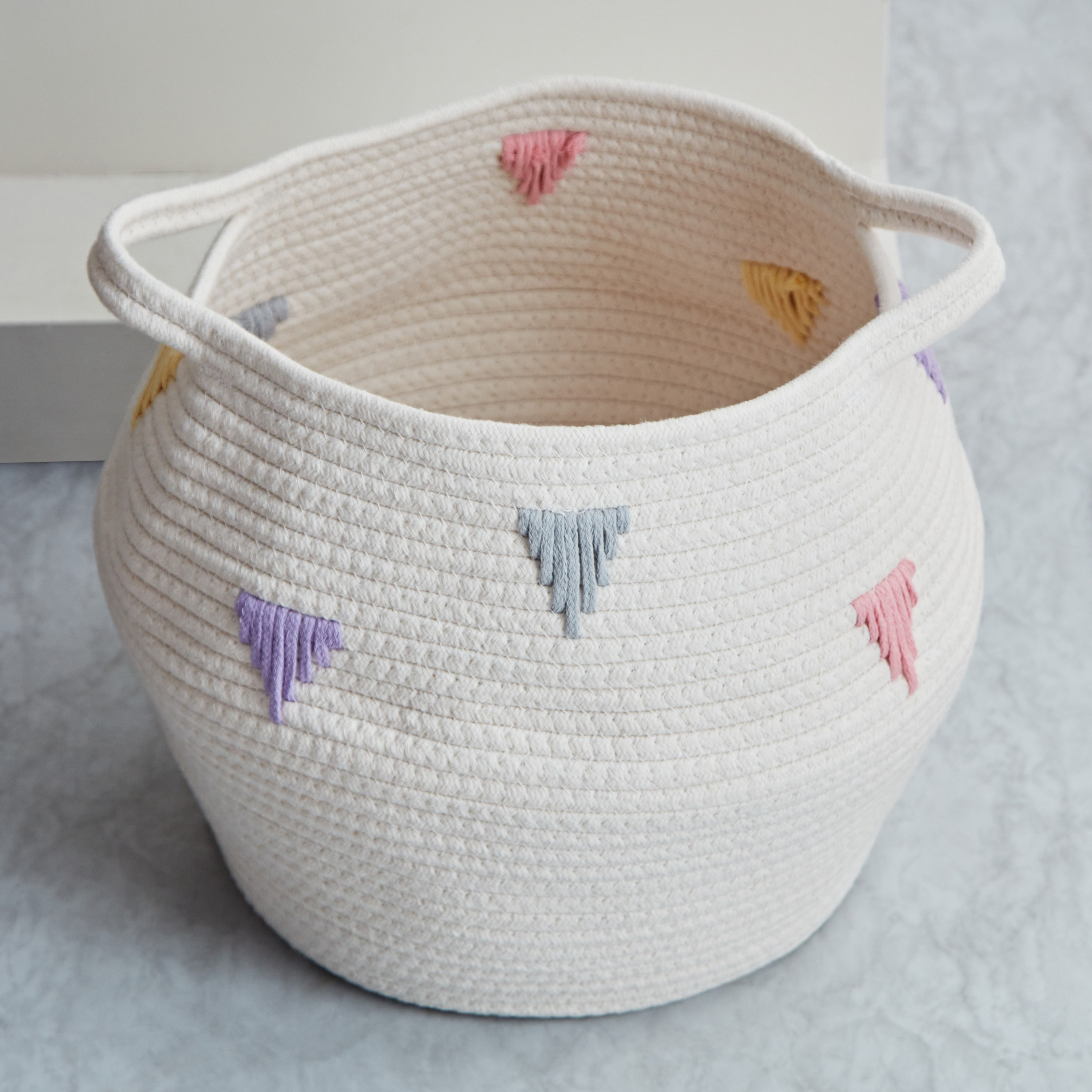 Lauren Cotton Rope Basket - 35x30 cm-hbxbedroom-bedroomaccessories-bedroomstorage-image-2