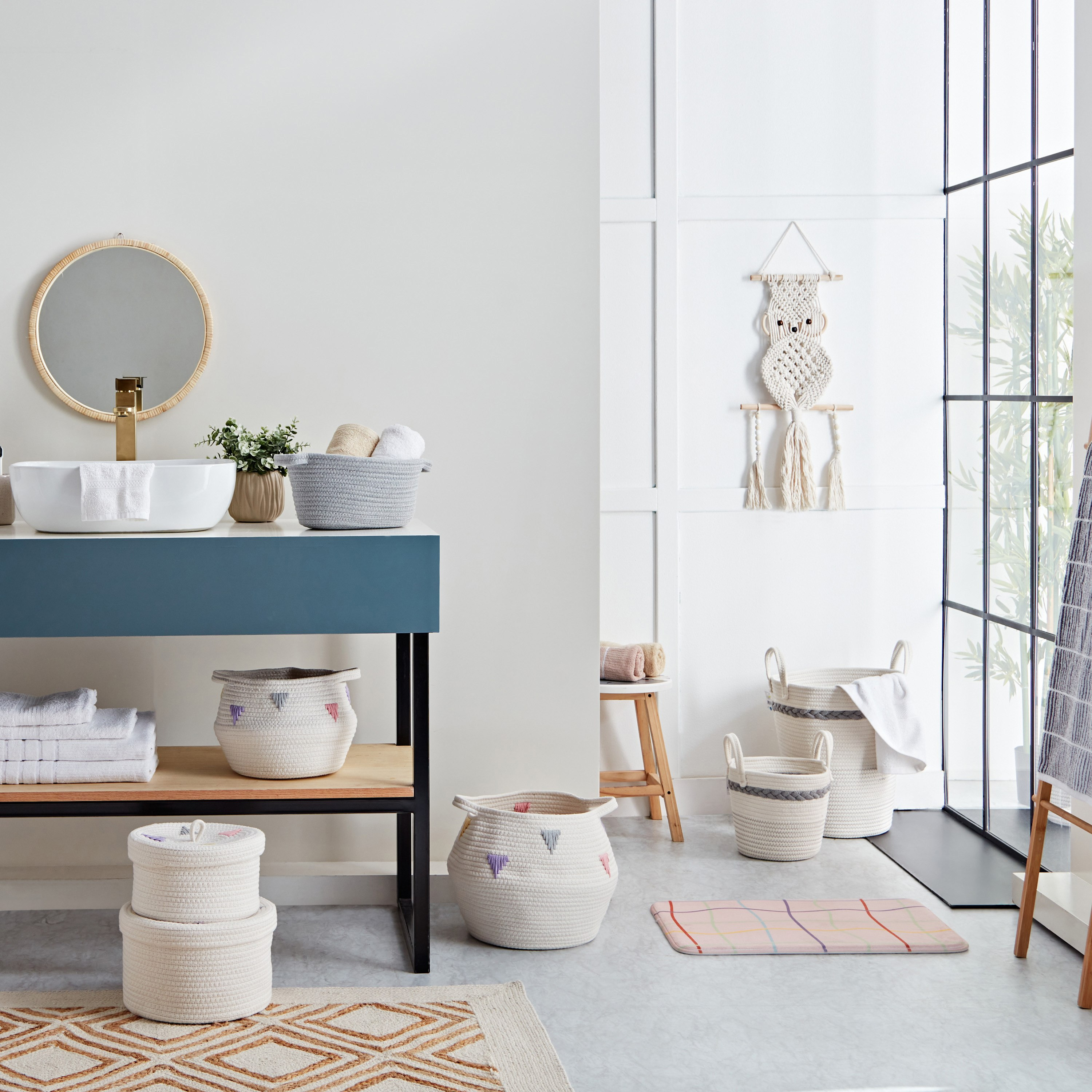 سلة من الحبال القطنية من لورين - 29x20 سم-hbxbedroom-bedroomaccessories-bedroomstorage-image-4