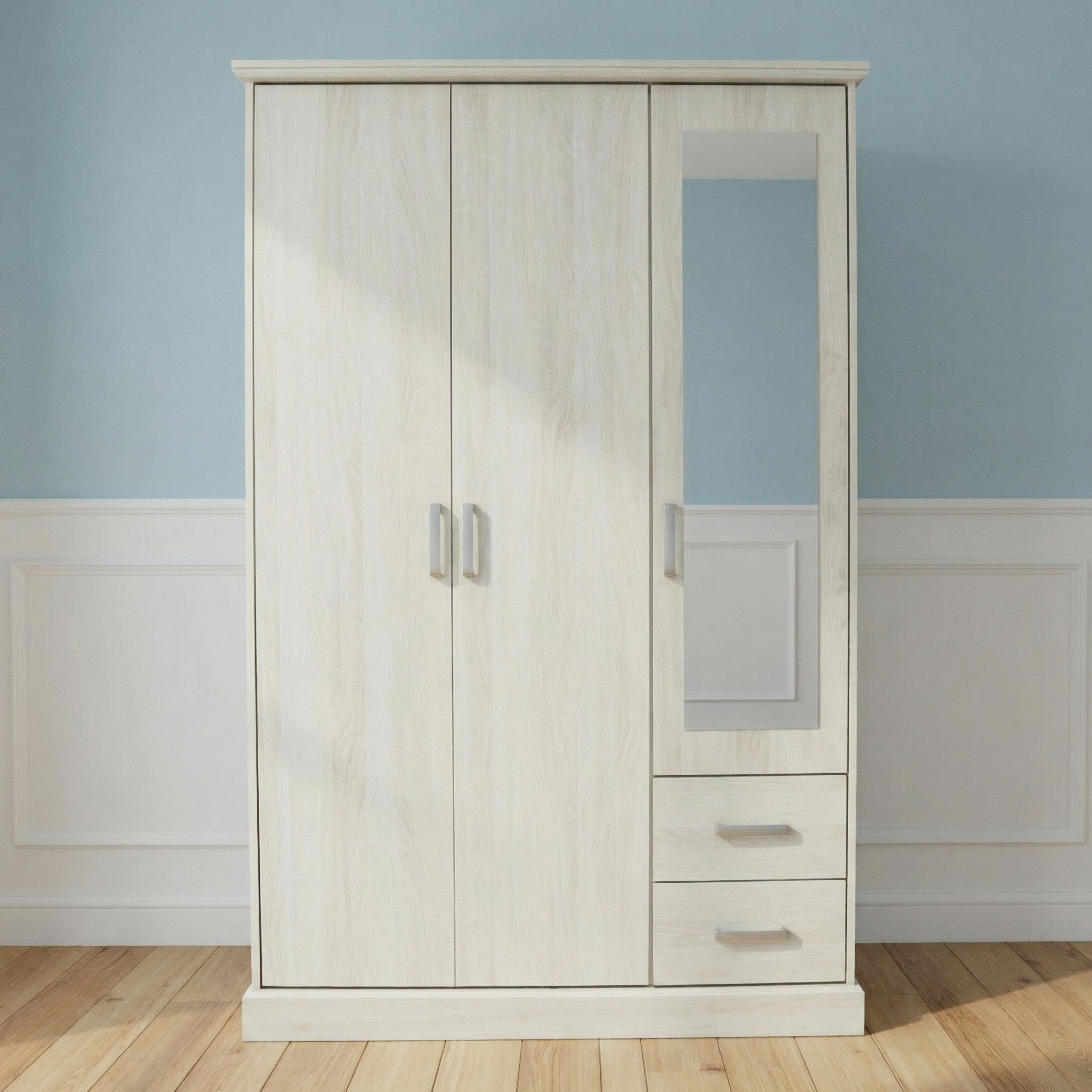 خزانة ملابس 3 أبواب ودرجين ومرآة من بلير-hbxfurniture-wardrobes-image-2