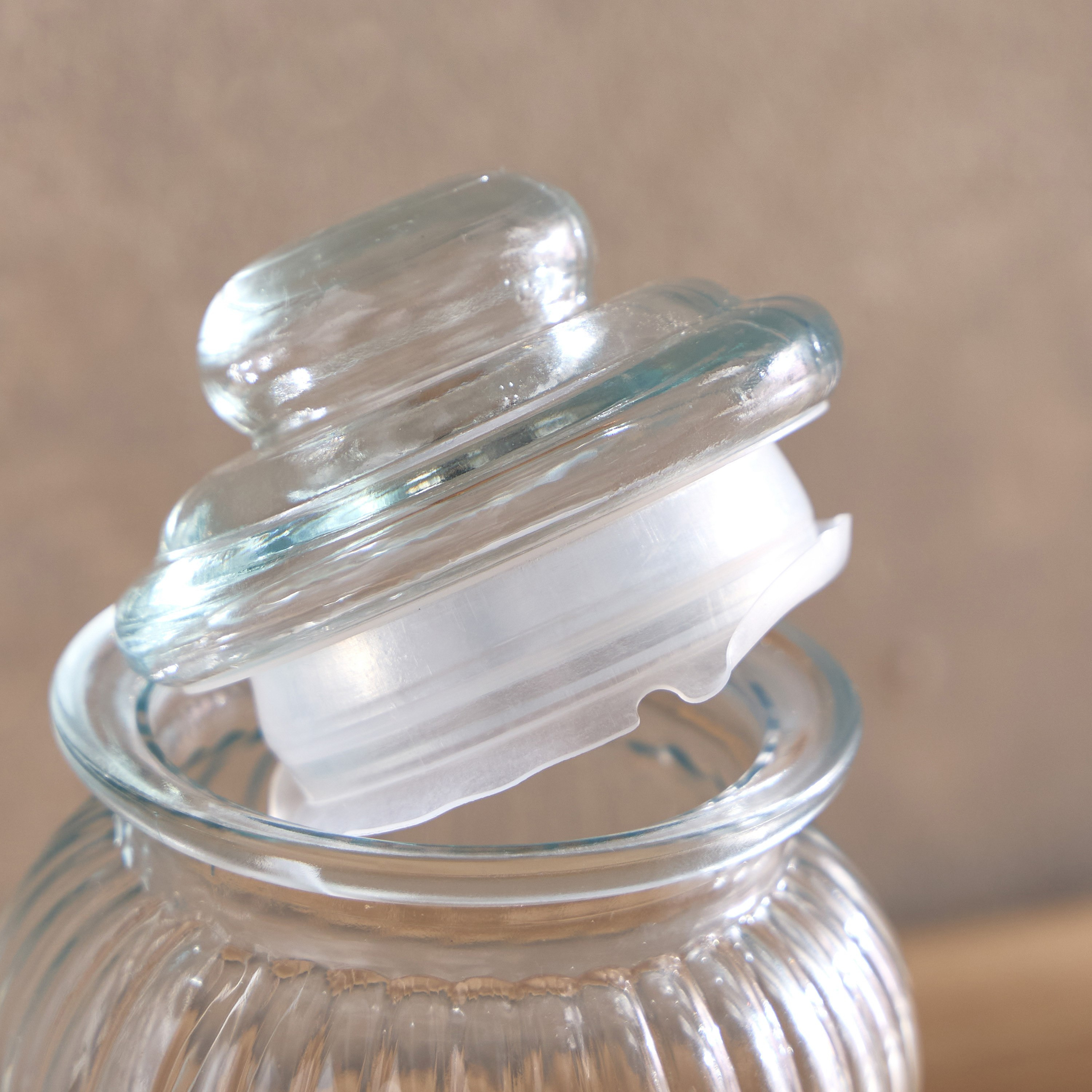 Essential Ribbed Glass Jar - 1.2 L-hbxhomeware-hbxkitchen-image-3