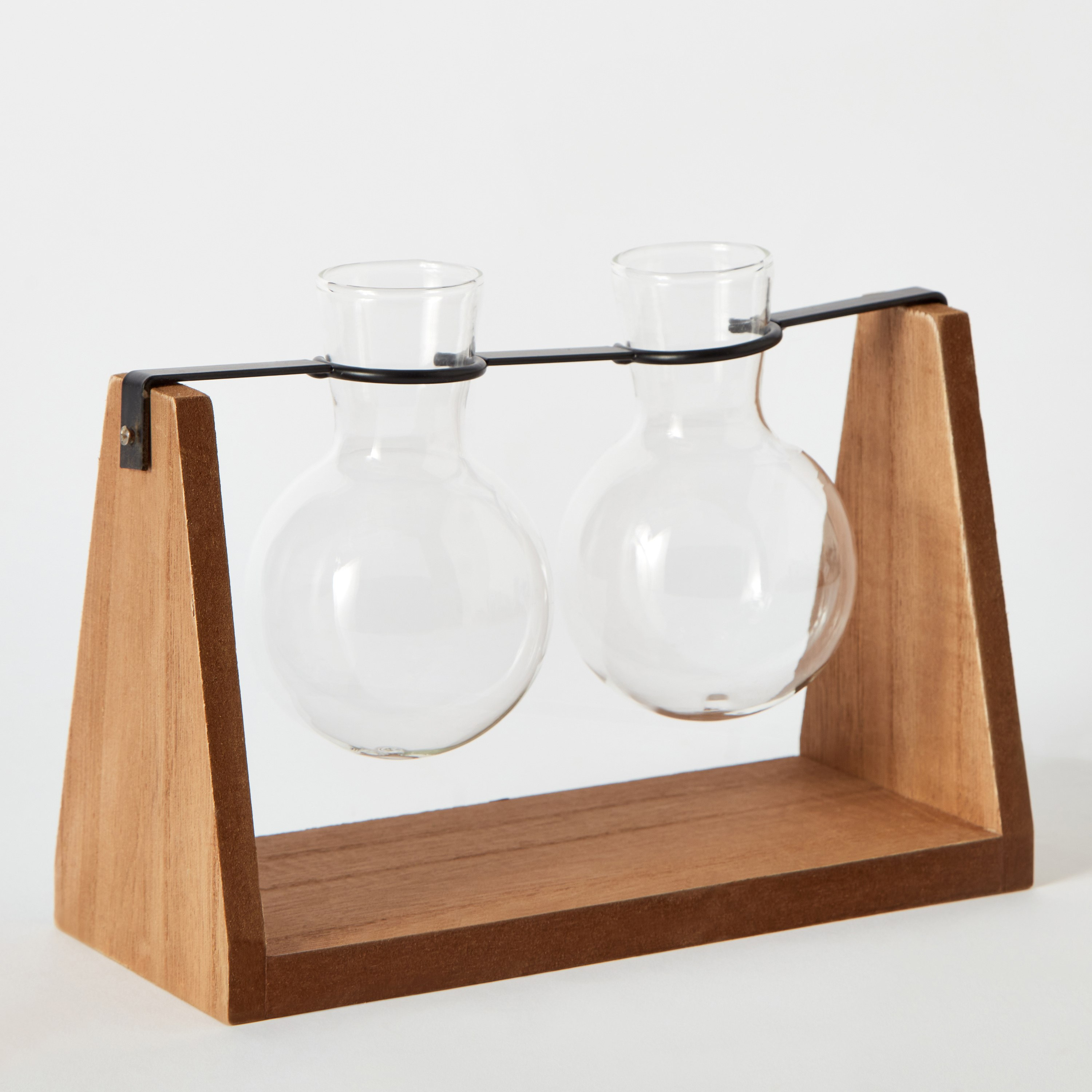 Destan 2-Piece Bud Vase Set in Wooden Swing - 19x8x14 cm-hbxbedroom-decorandaccessories-vases-image-6