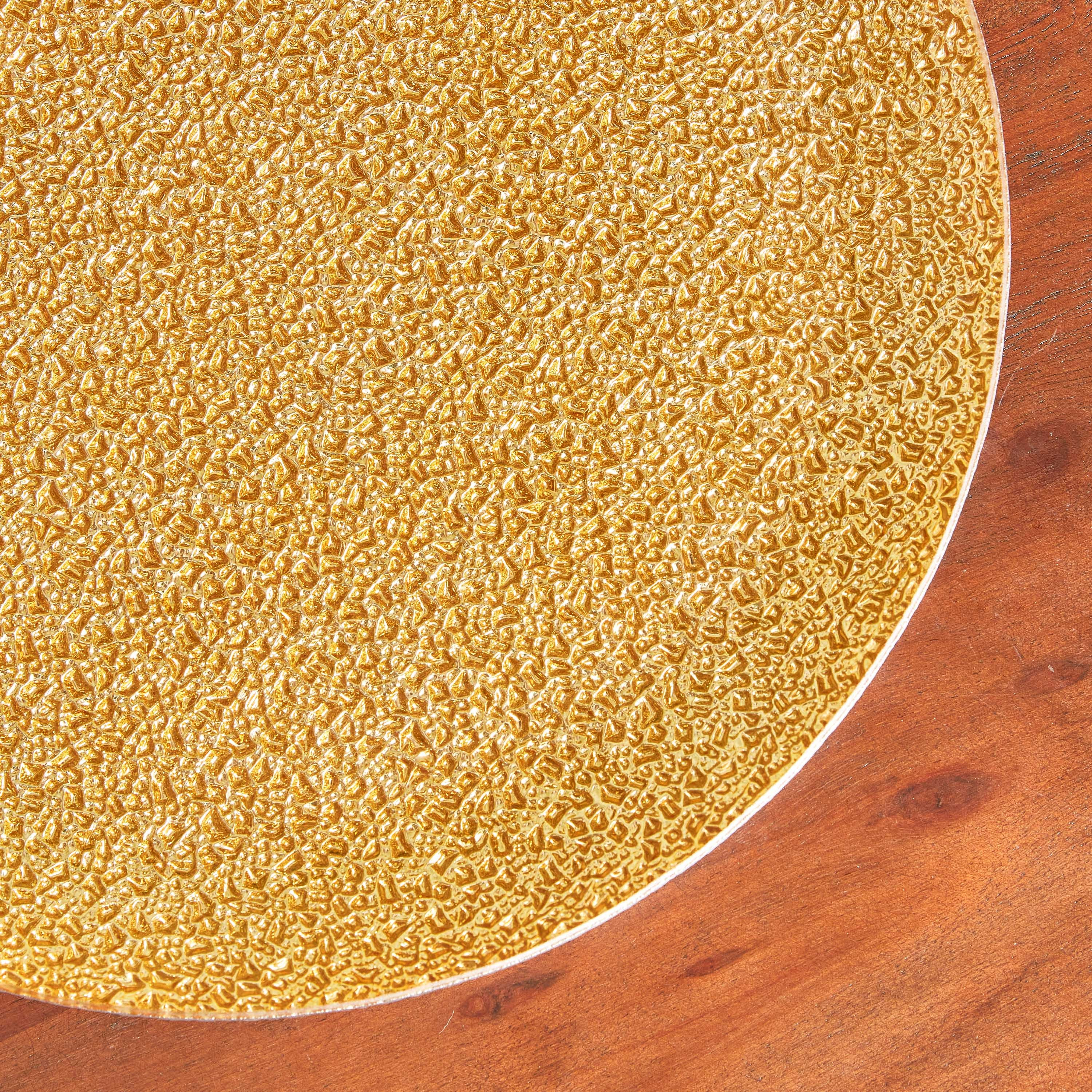 Destan Round Glass Textured Charger Plate - 33 cm-hbxhomeware-hbxdecorandfurnishings-image-2