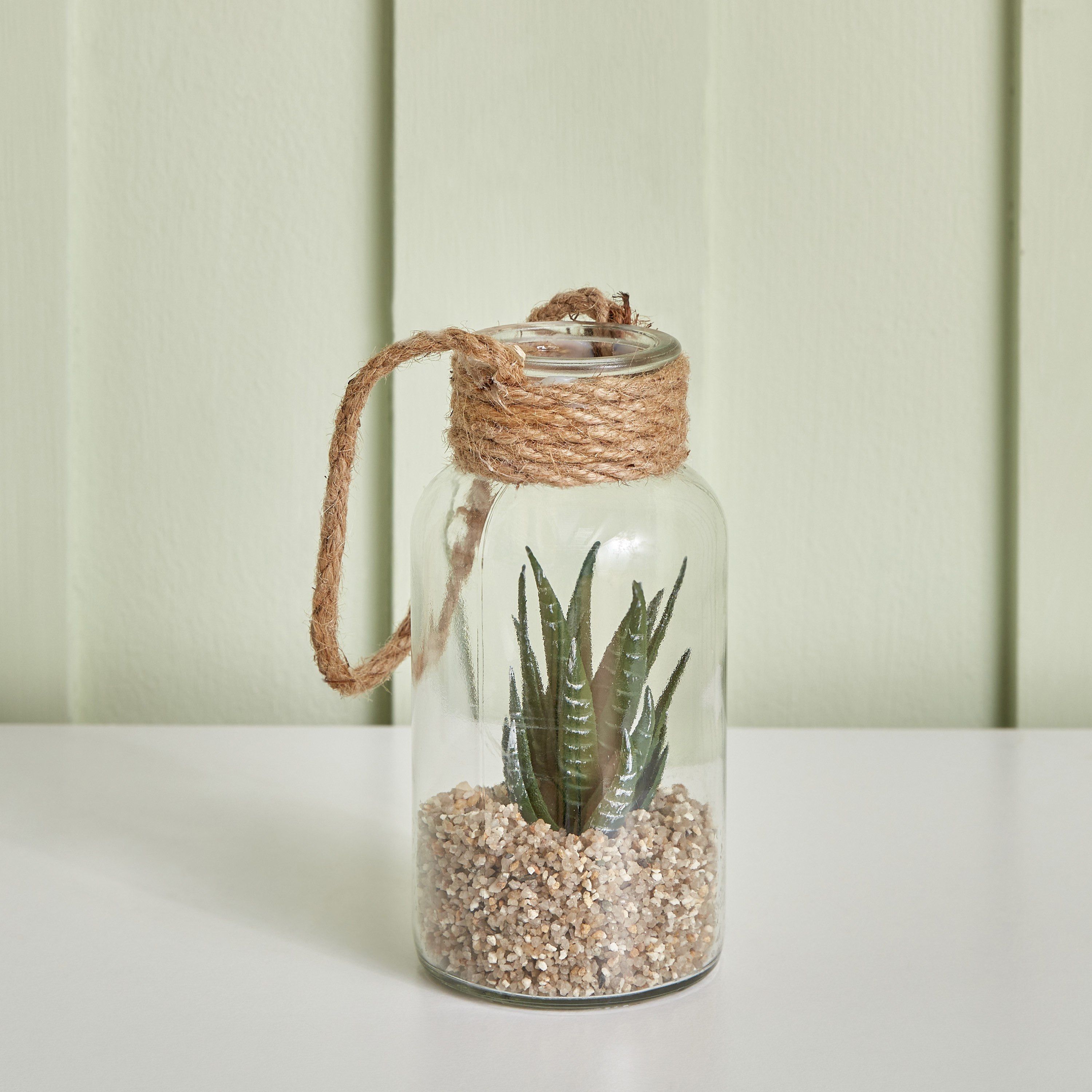 Destan Succulent Plant in Rope Lantern - 8x16.3 cm-hbxdecorandfurnishings-homeaccessories-artificialflowersandplants-image-2