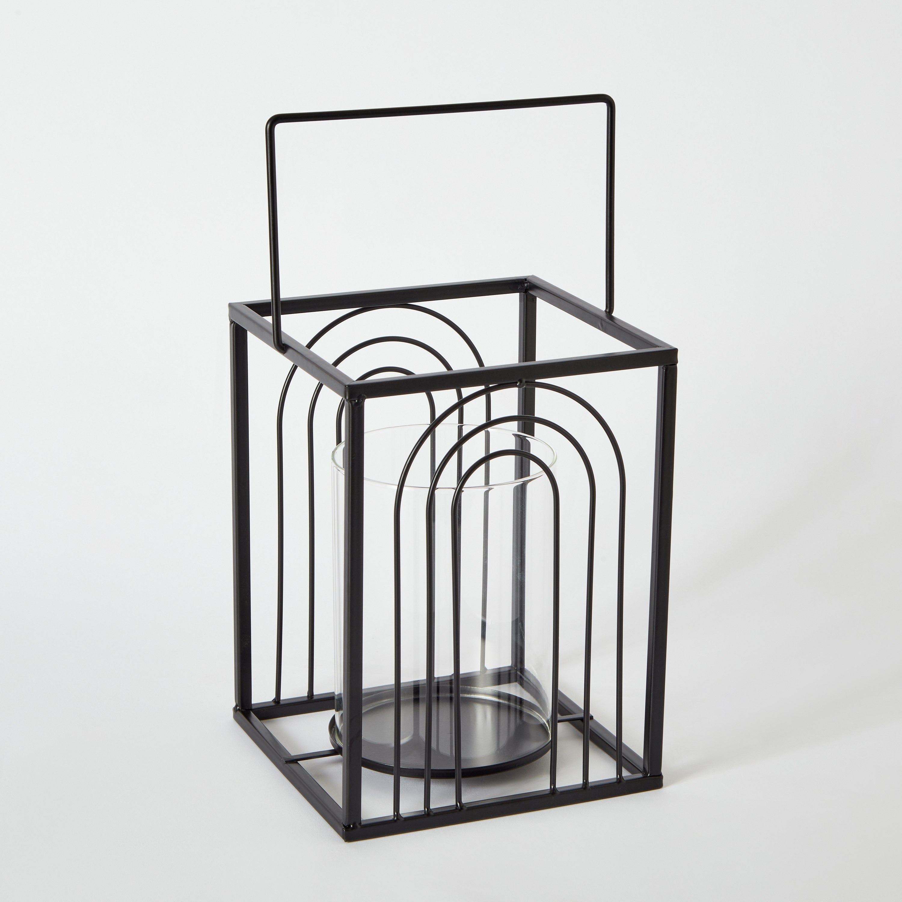 حامل شموع معدني مضلع مع زجاج من ديستان - 19.5x18.5x24 سم-PROMO_HB_AE_B2G2_011025-image-6