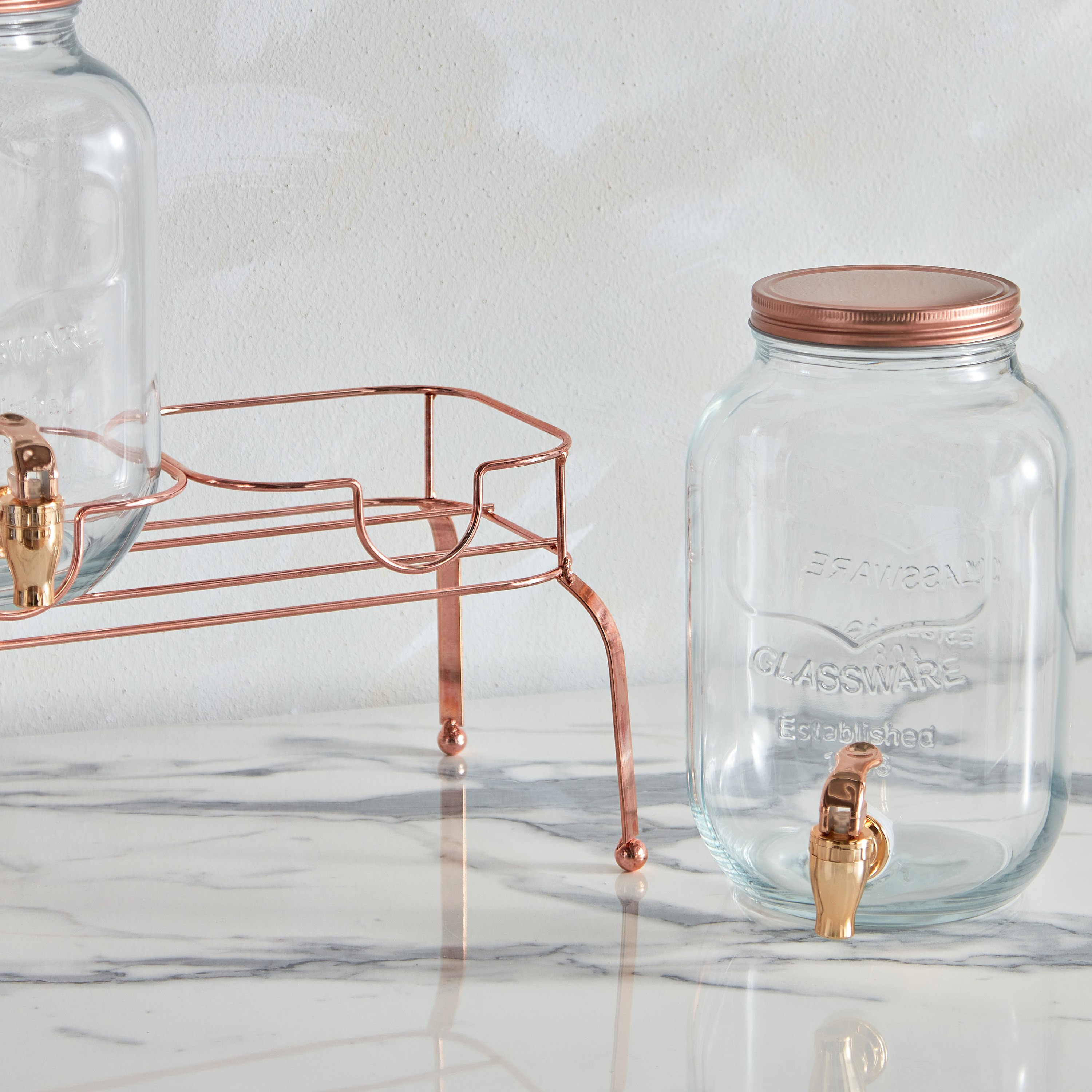 طقم موزع مشروبات زجاج طعتين مع حامل من أوركيد - 4 لتر-hbxhomeware-hbxkitchen-image-4