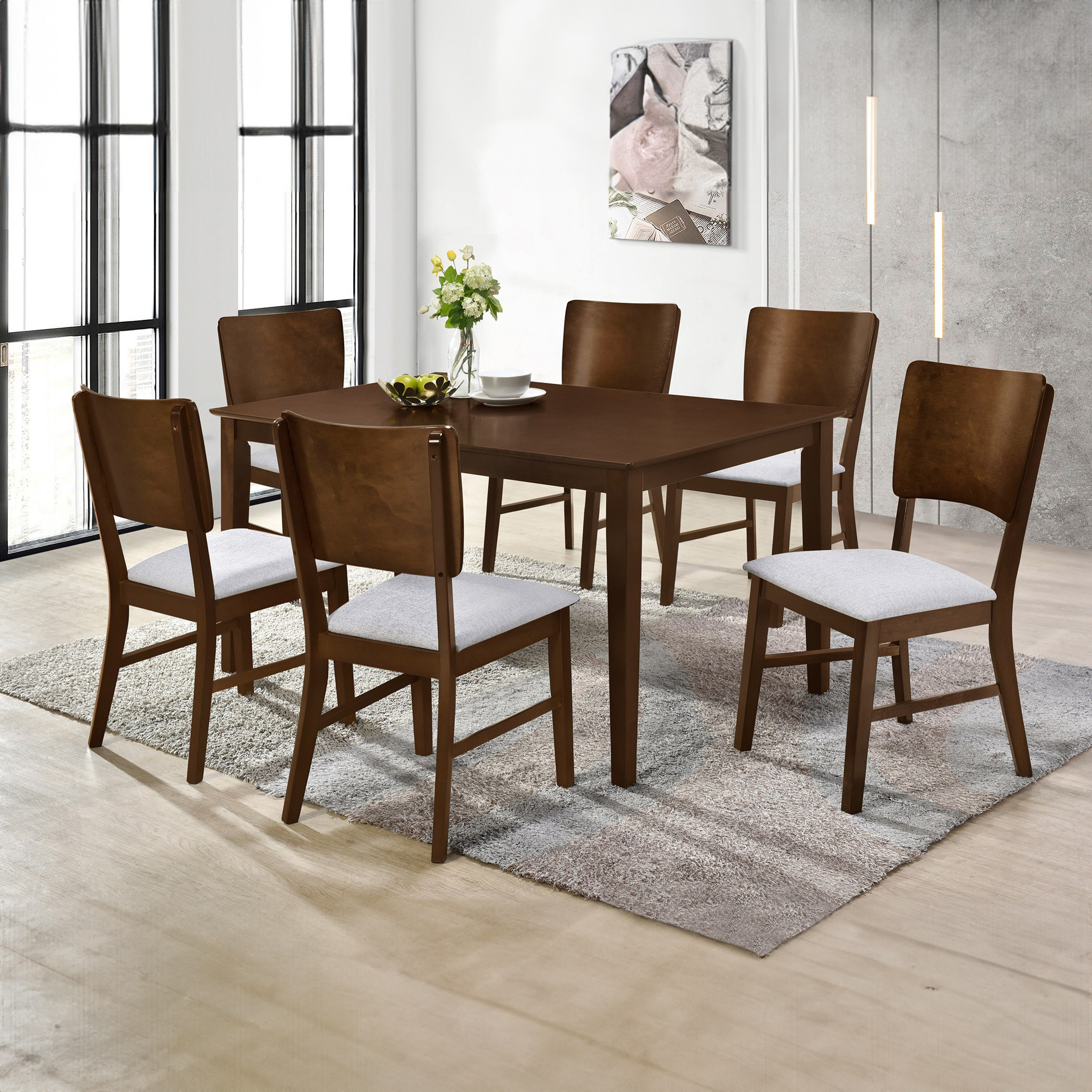 Dining table discount set for six