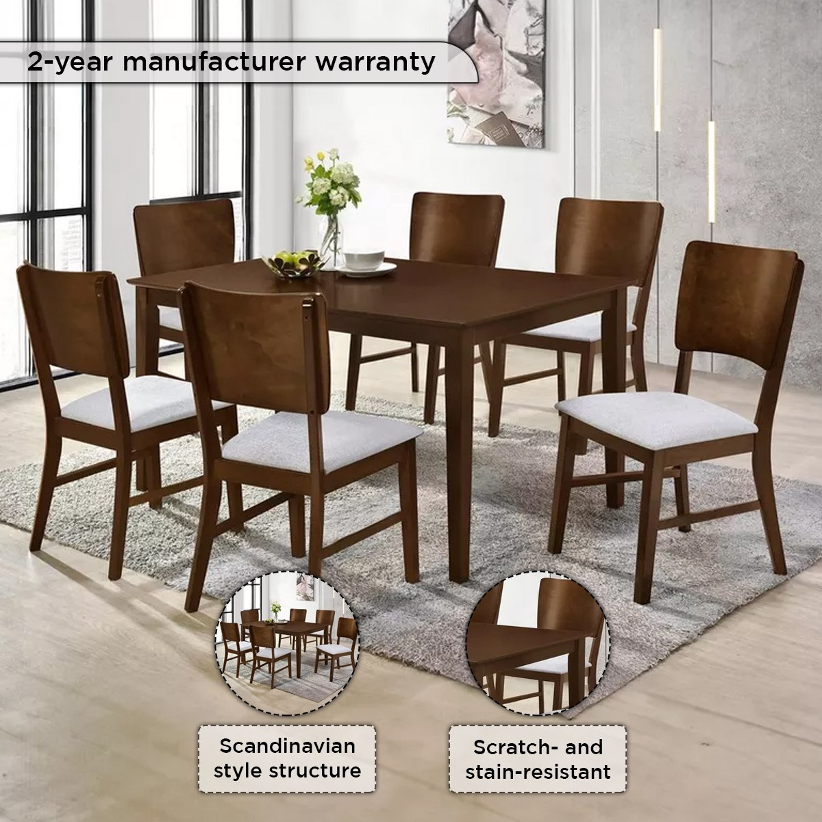 طقم سفرة 6 مقاعد من برودواي إن إكس تي-hbxfurniture-diningtablesandsets-diningsets-sixseater-image-6