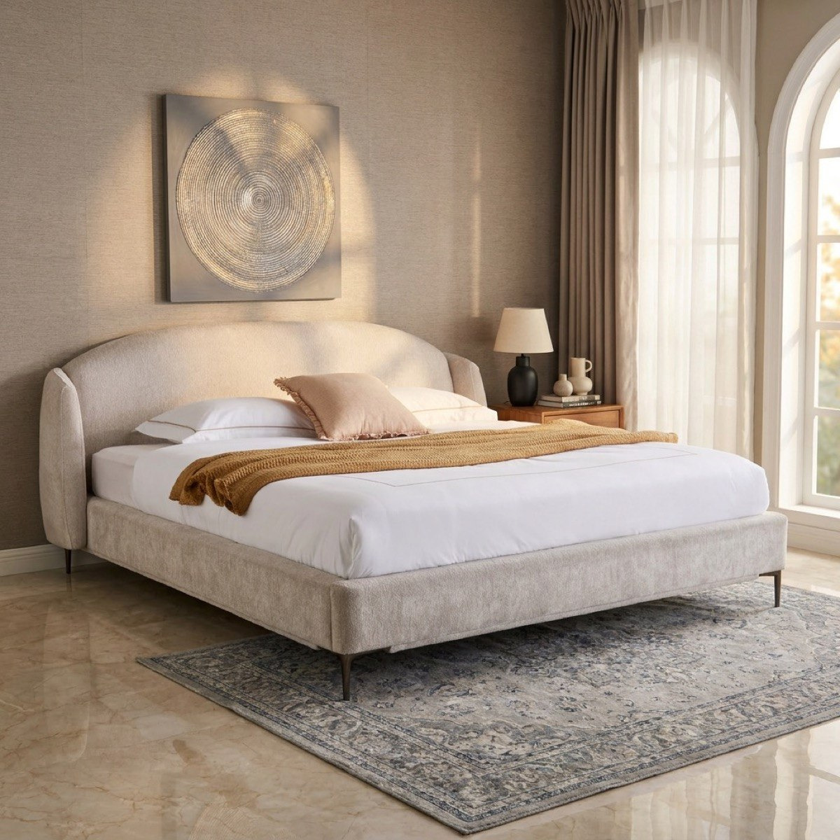 Marwell Dona Upholstered King Bed - 180x200 cm-PROMO_HB_UAE_HBX10_250526-image-1