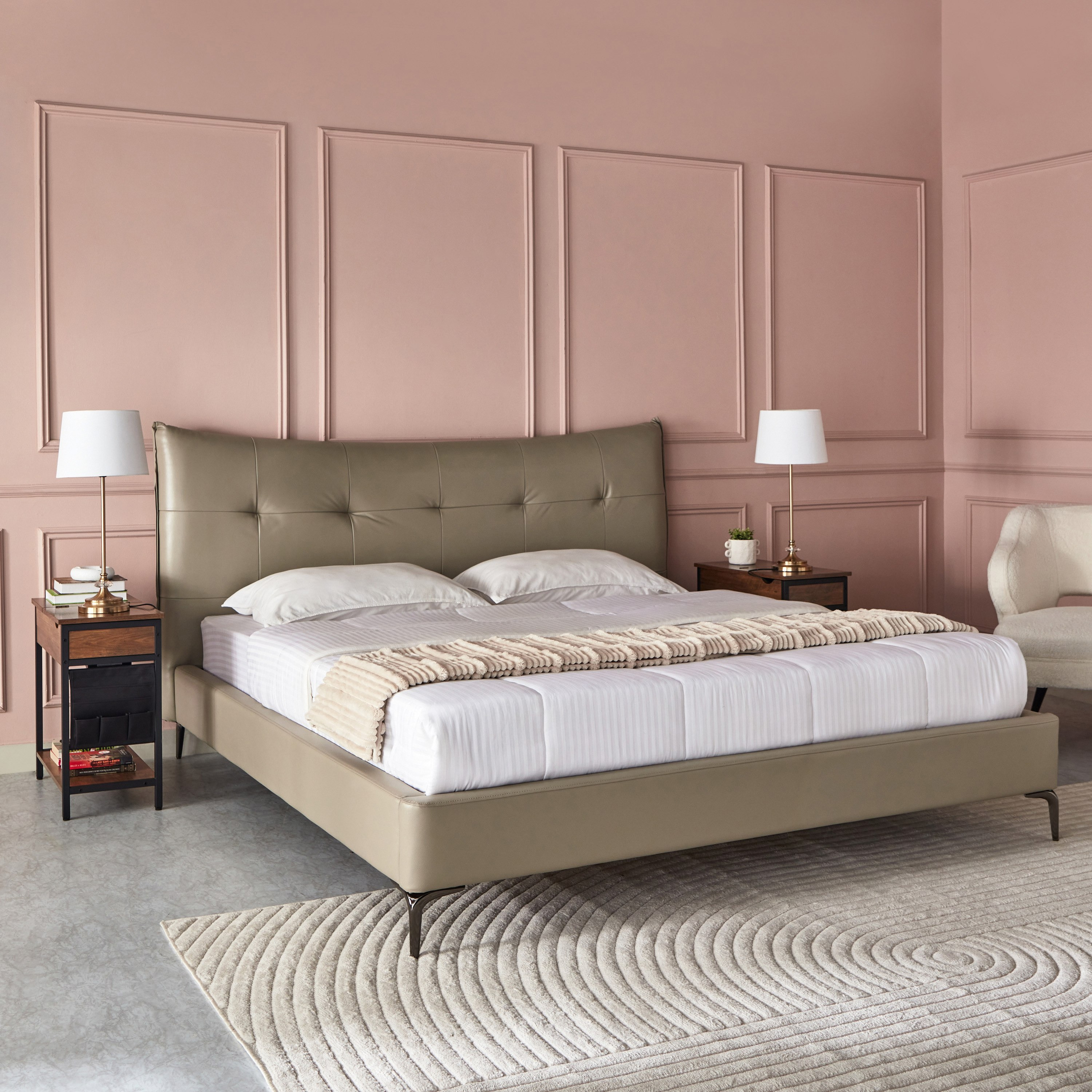 سرير كينج منجد من مارويل ميدلاند - 180x200 سم-hbxfurniture-bedsandbedsets-beds-king-image-7