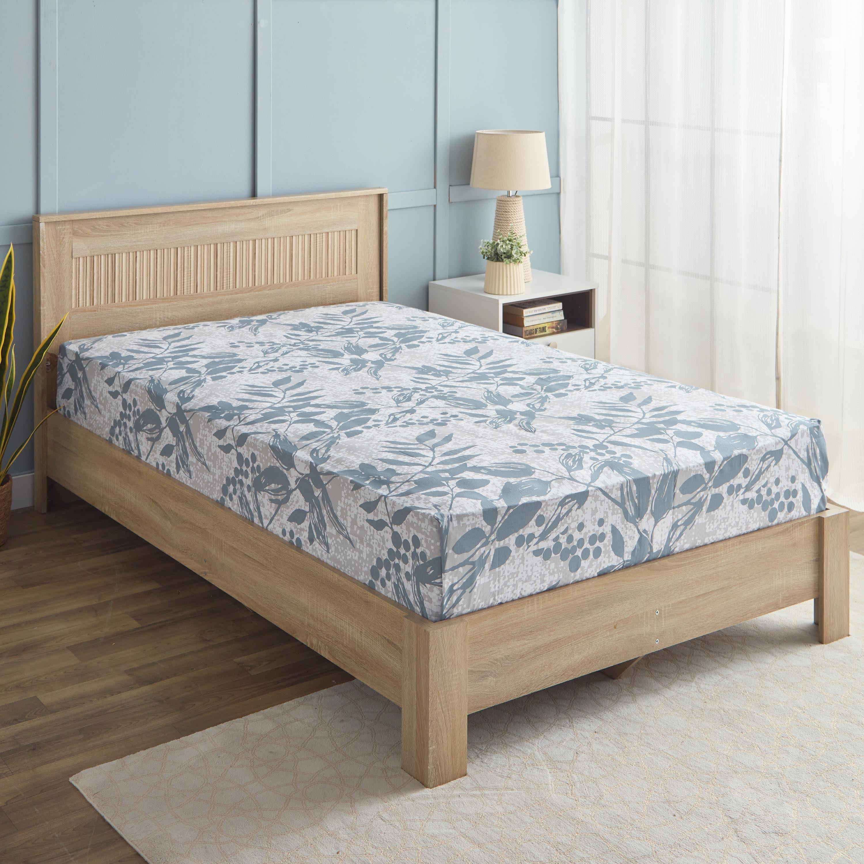 شرشف مسطّح توين قطن بطبعات من إستونيا - 170x260 سم-hbxhomeware-hbxbedroom-image-1