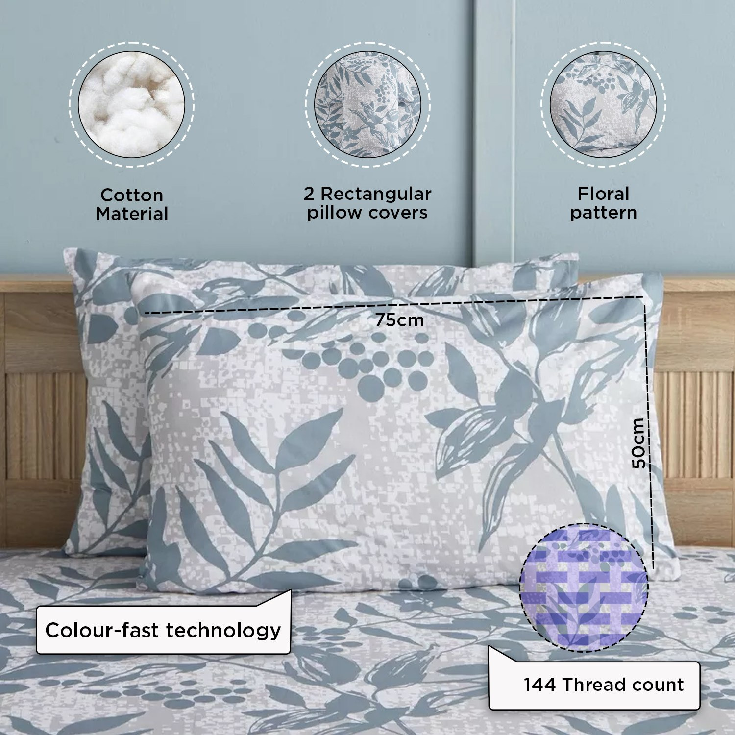 طقم غطاء وسادة قطن قطعتين بطبعات من إستونيا - 50x75 سم-hbxhomeware-hbxbedroom-image-8
