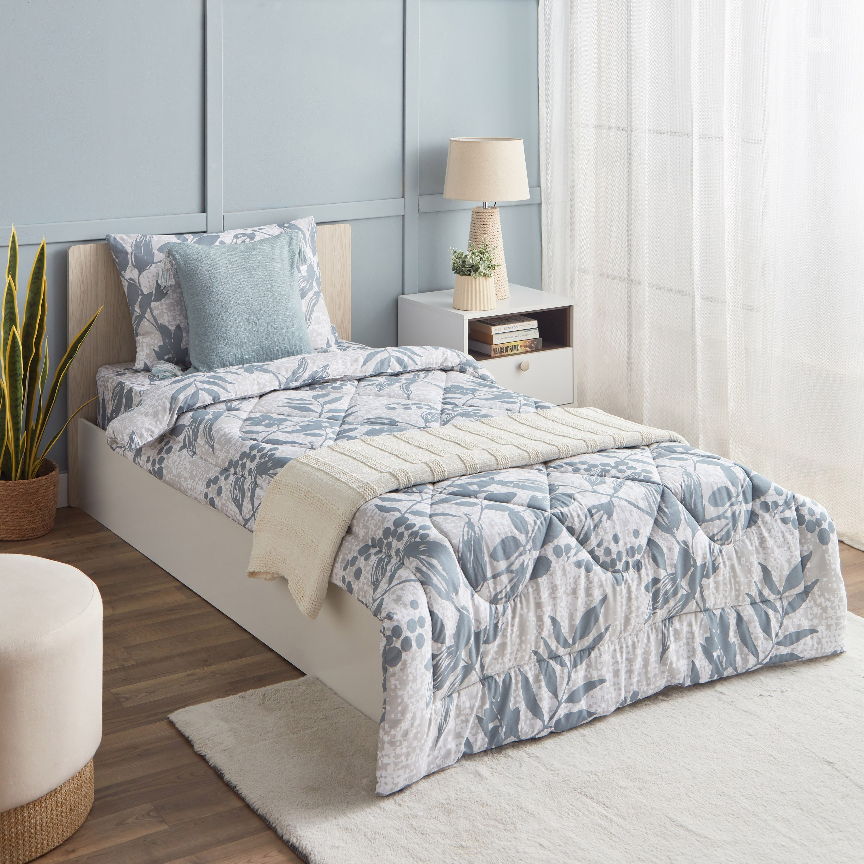 طقم لحاف فردي قطن قطعتين بطبعات من إستونيا - 135x220 سم-hbxkidsandyouth-beddingandfurnishings-comfortersets-image-7