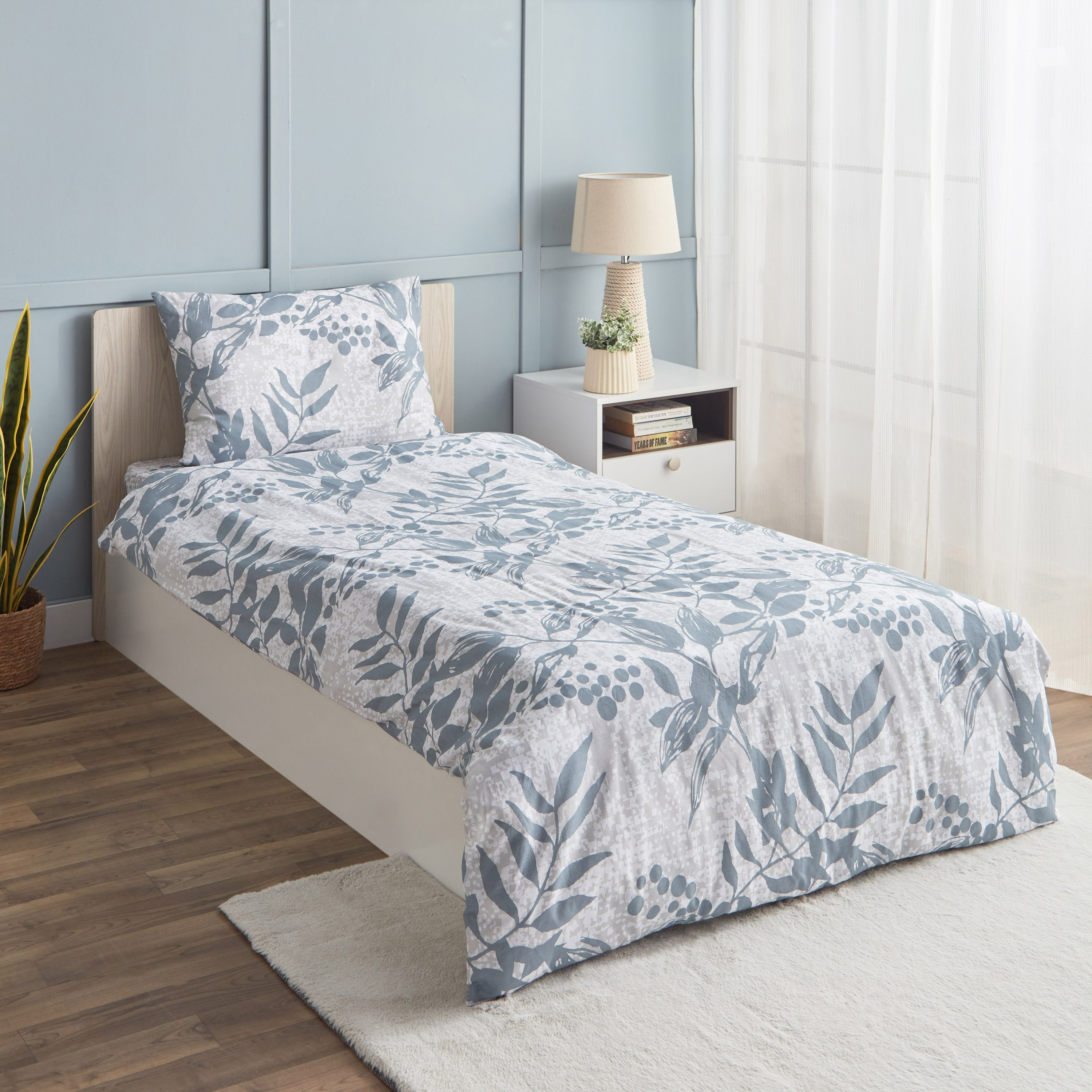 طقم غطاء لحاف قطن فردي بطبعات قطعتين من إستونيا - 135x200 سم-hbxhomeware-bedding-duvetcovers-image-1