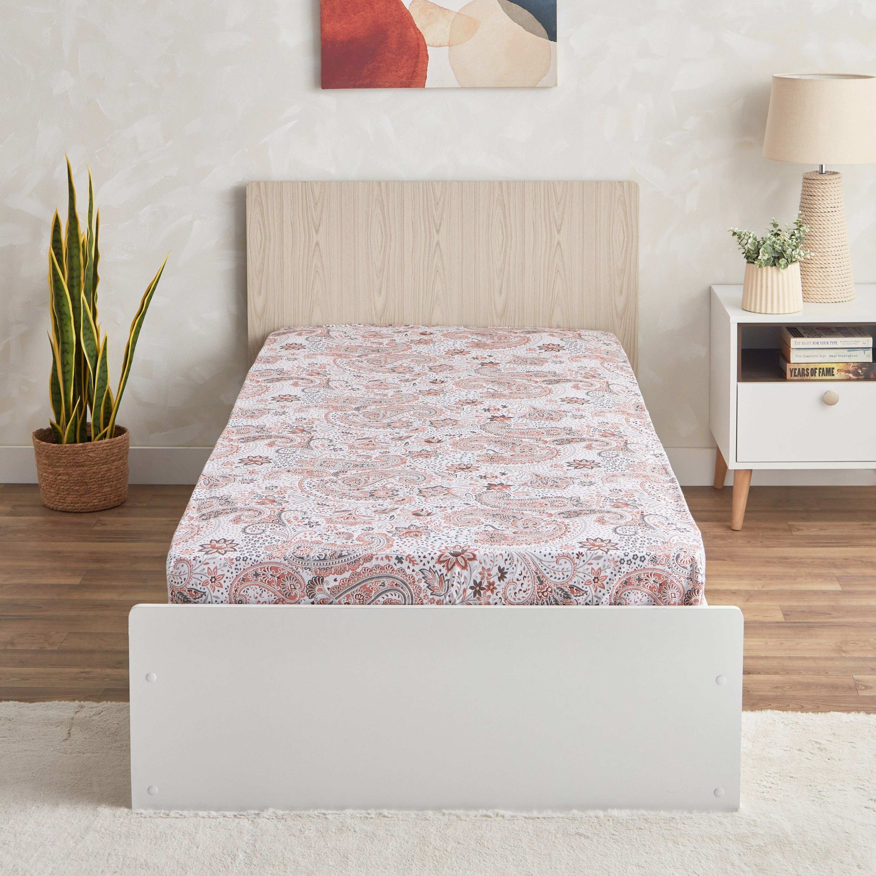 شرشف مطّاطي فردي قطن بطبعات من إستونيا - 90x200+25 سم-hbxhomeware-hbxbedroom-image-2