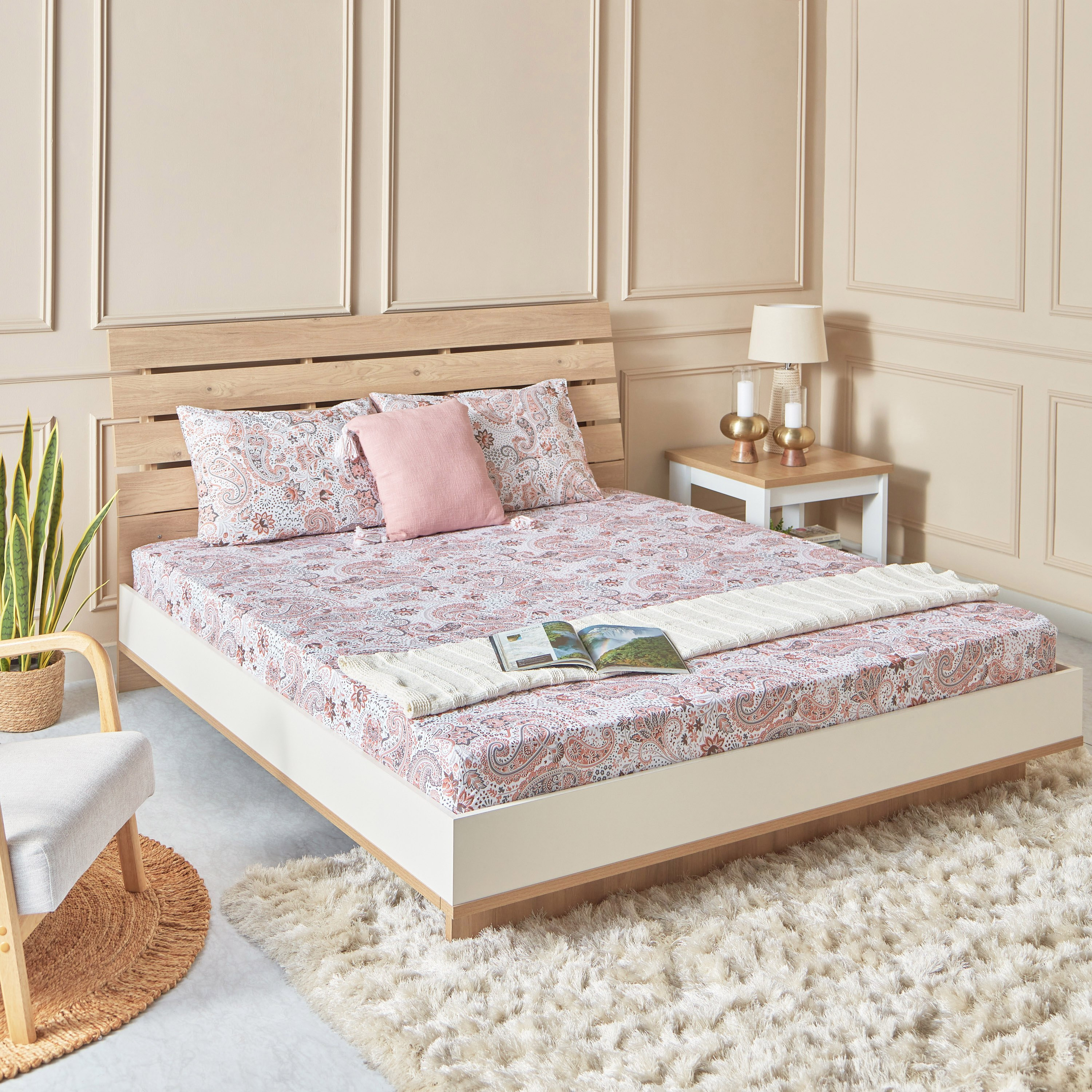 شرشف مطاطي قطن كوين بطبعات آيسلا من إستونيا - 150x200+25 سم-hbxhomeware-hbxbedroom-image-7
