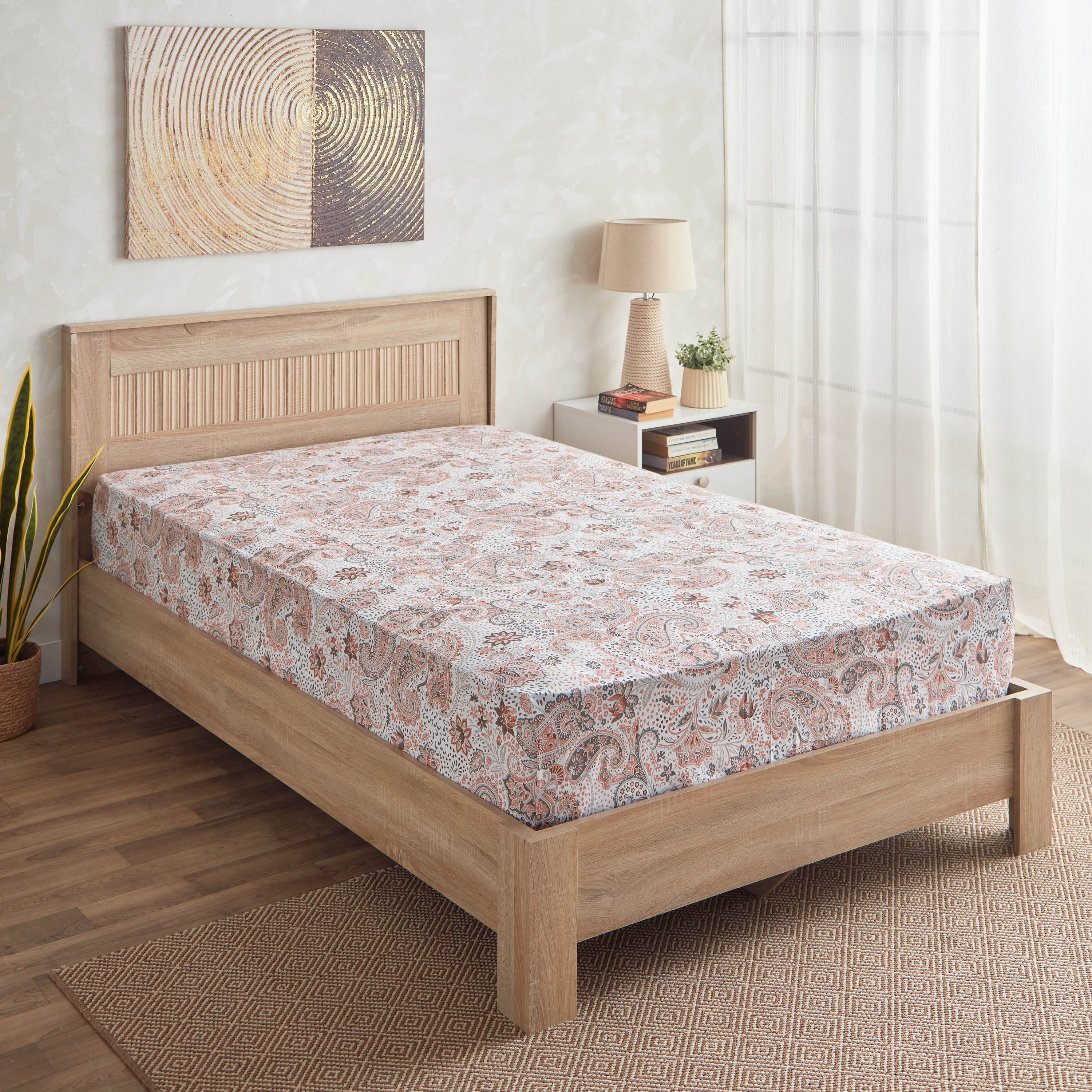 Estonia Isla Printed Cotton Twin Flat Sheet - 170x260 cm-hbxhomeware-hbxbedroom-image-1