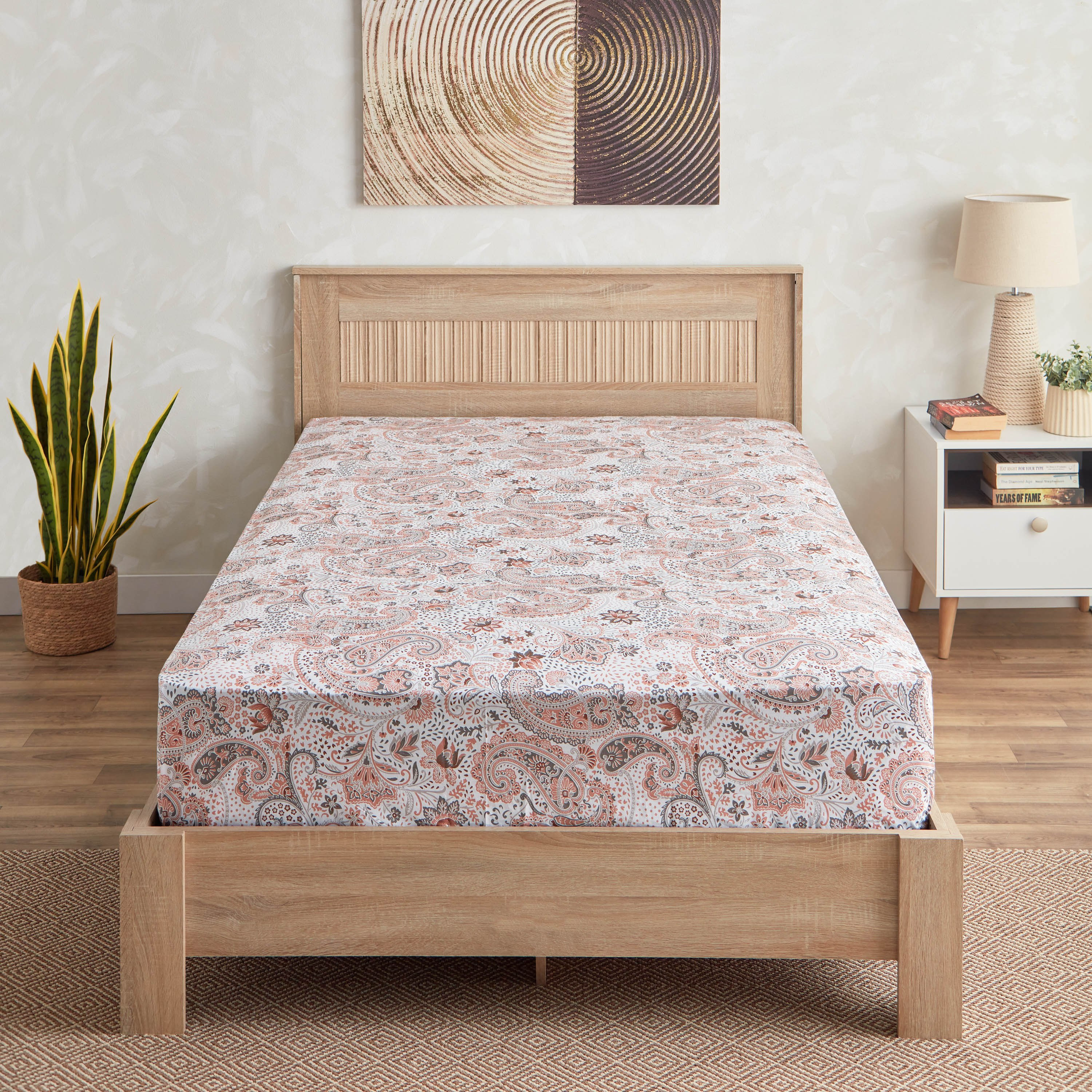 Estonia Isla Printed Cotton Twin Flat Sheet - 170x260 cm-hbxhomeware-hbxbedroom-image-2
