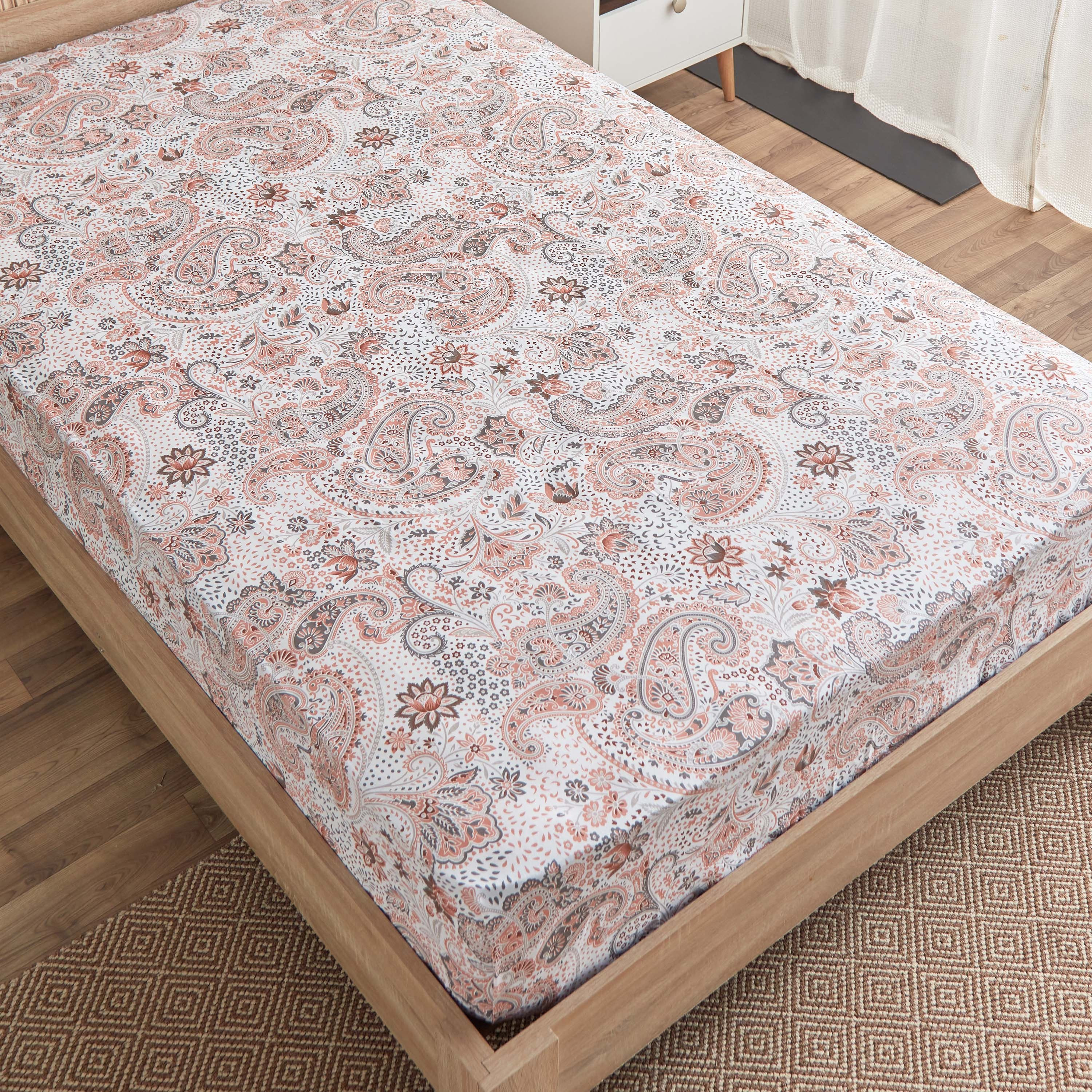 Estonia Isla Printed Cotton Twin Flat Sheet - 170x260 cm-hbxhomeware-hbxbedroom-image-3