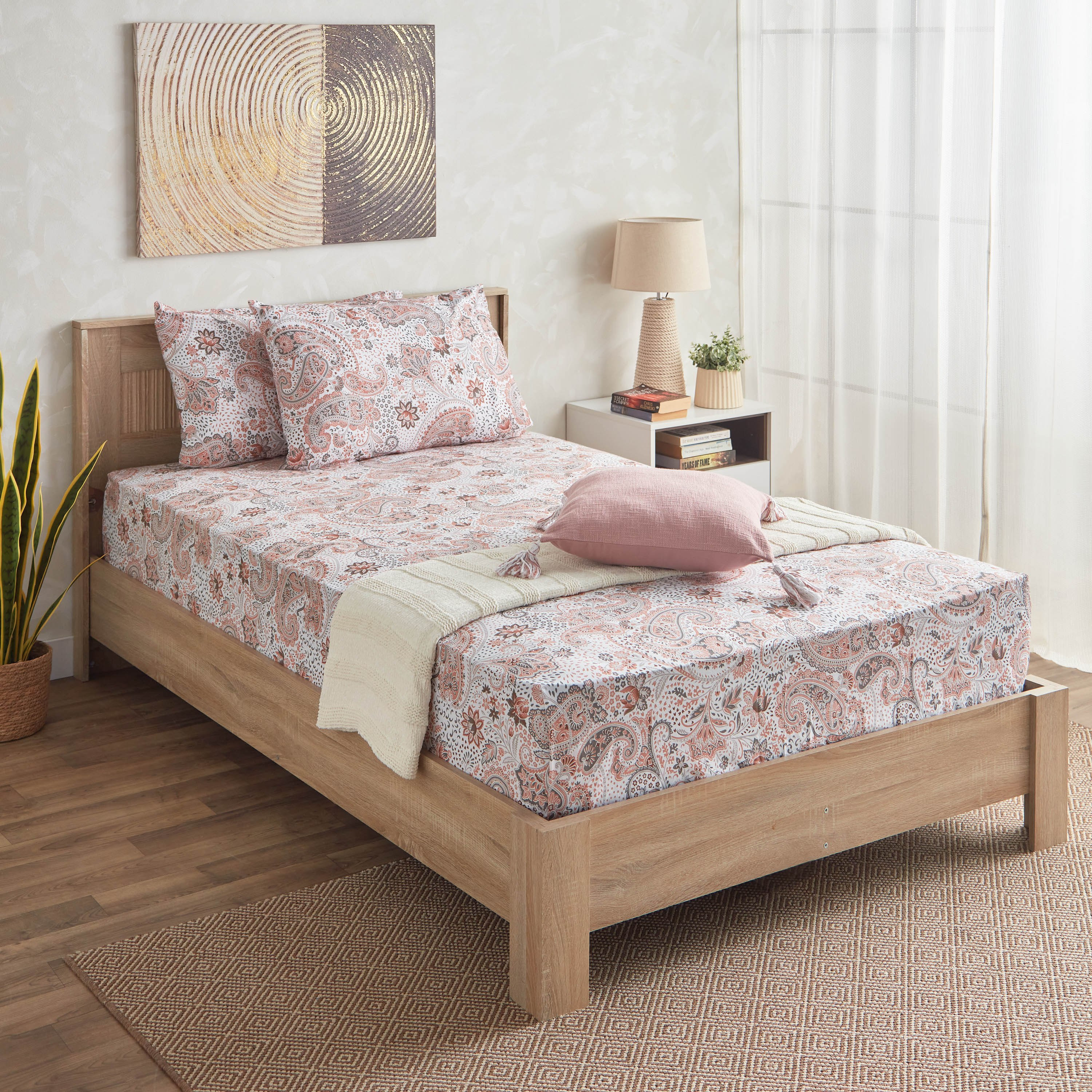 Estonia Isla Printed Cotton Twin Flat Sheet - 170x260 cm-hbxhomeware-hbxbedroom-image-6