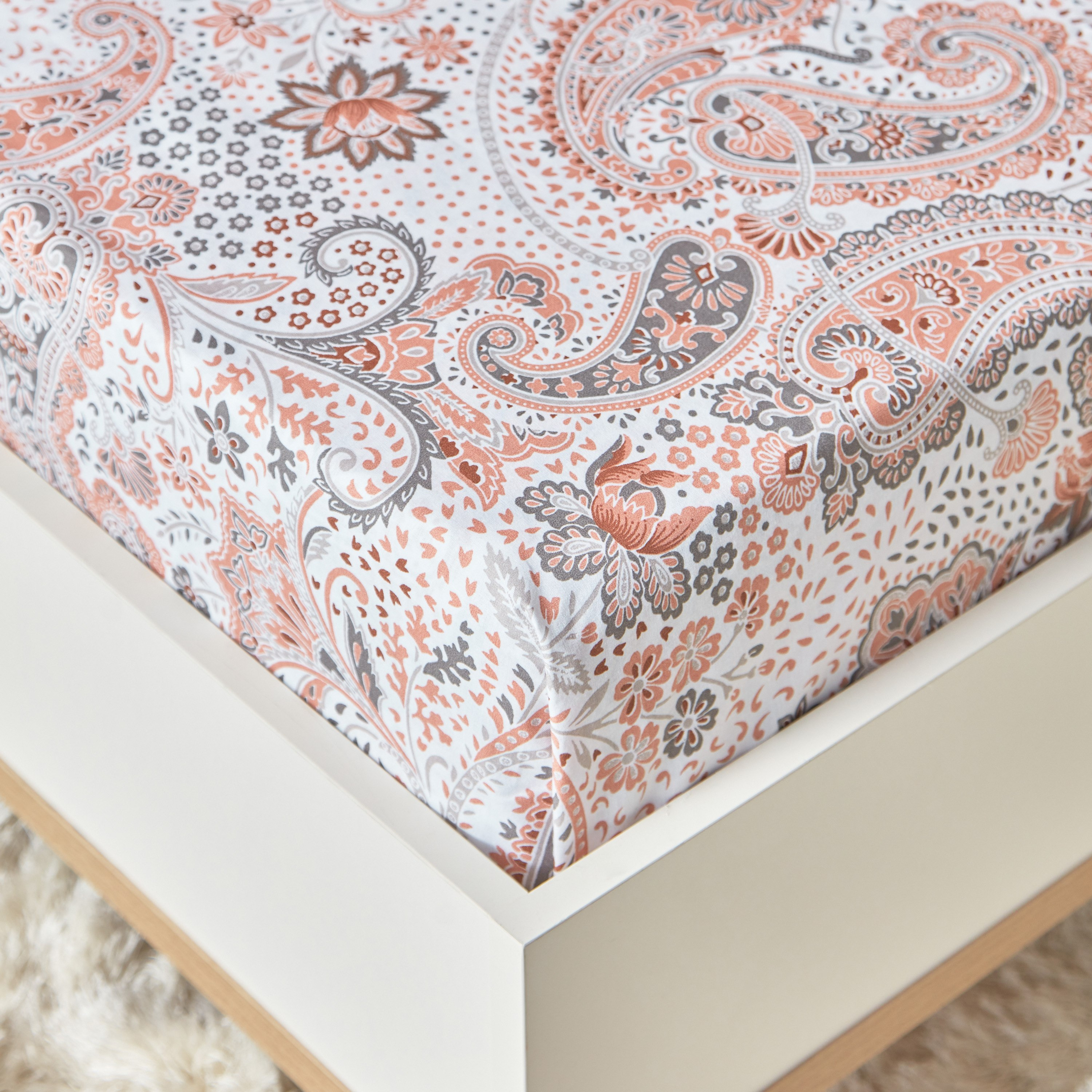 شرشف مسطّح قطن كينج بطبعات من إستونيا - 240x260 سم-hbxhomeware-hbxbedroom-image-6
