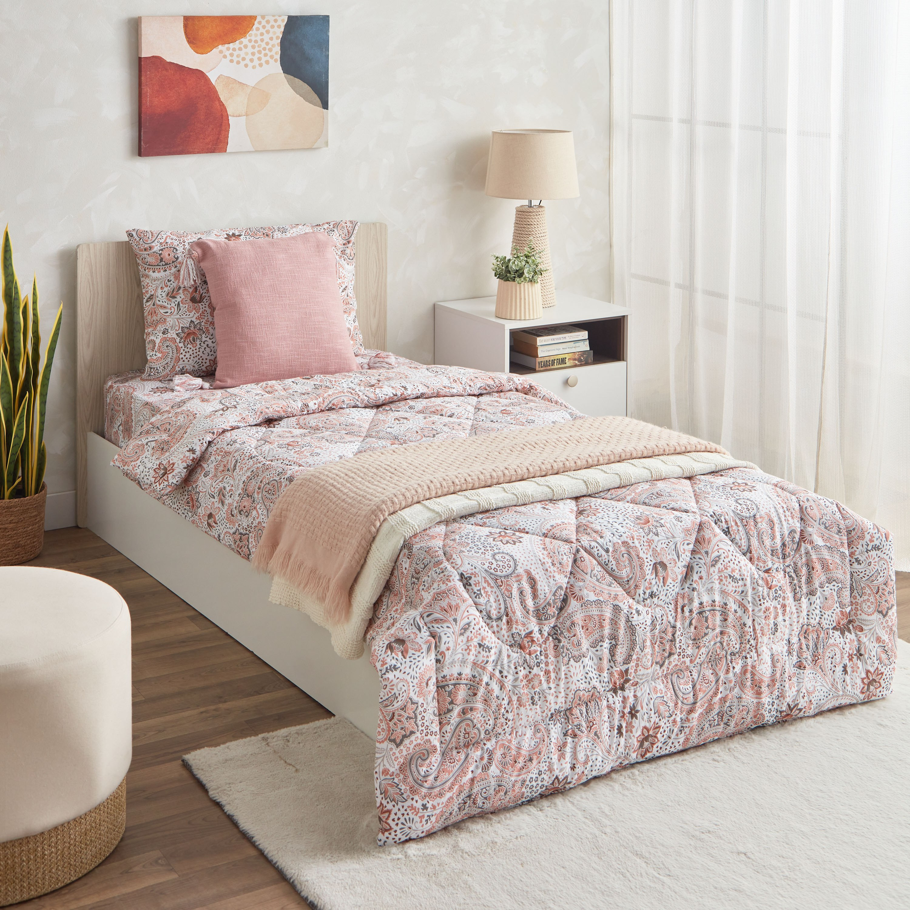 Estonia Isla Printed 2-Piece Cotton Twin Comforter Set - 160x220 cm-hbxkidsandyouth-beddingandfurnishings-comfortersets-image-7