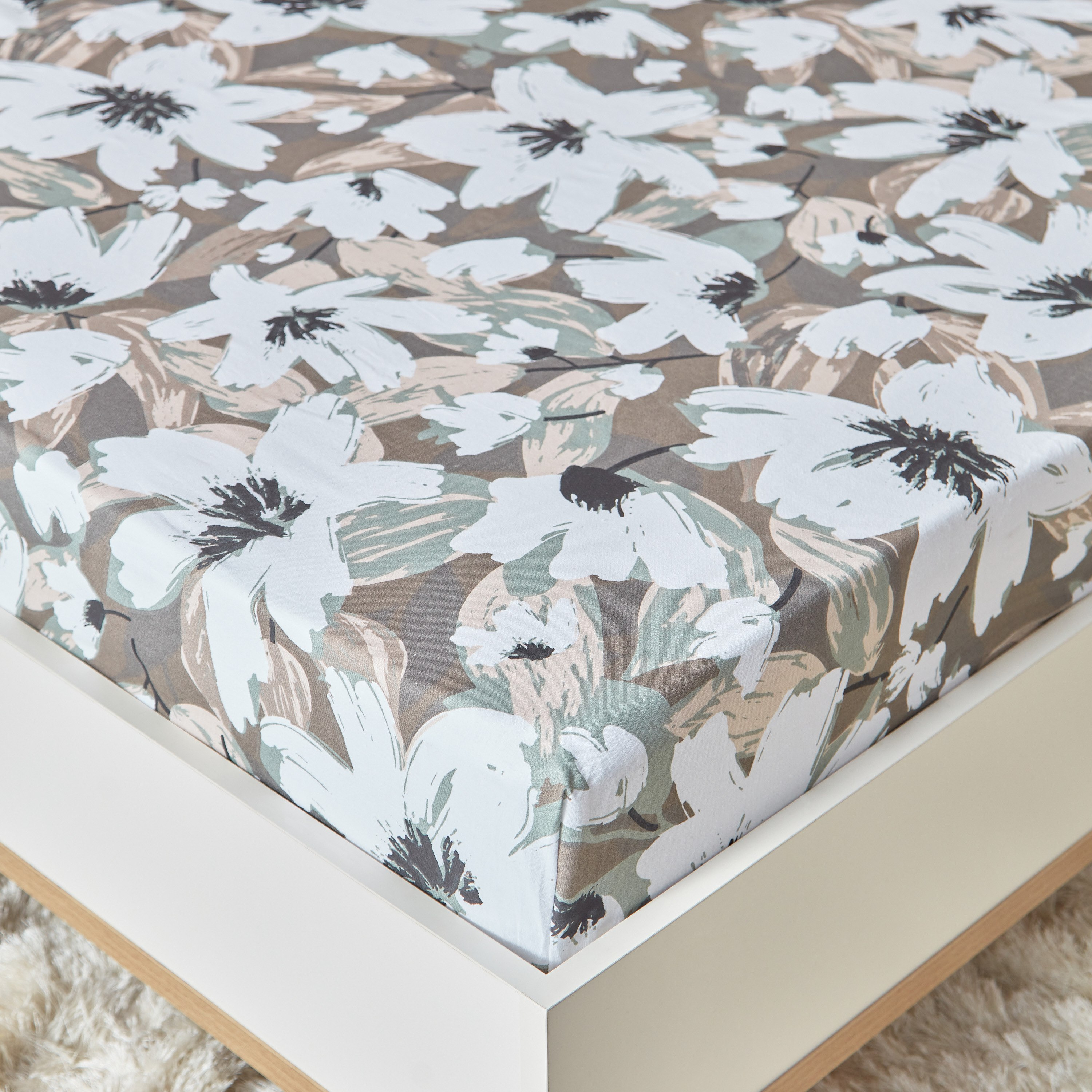 Estonia Aurelia Printed Cotton Single Fitted Sheet - 90x200+25 cm-hbxhomeware-bedding-fittedsheets-image-5