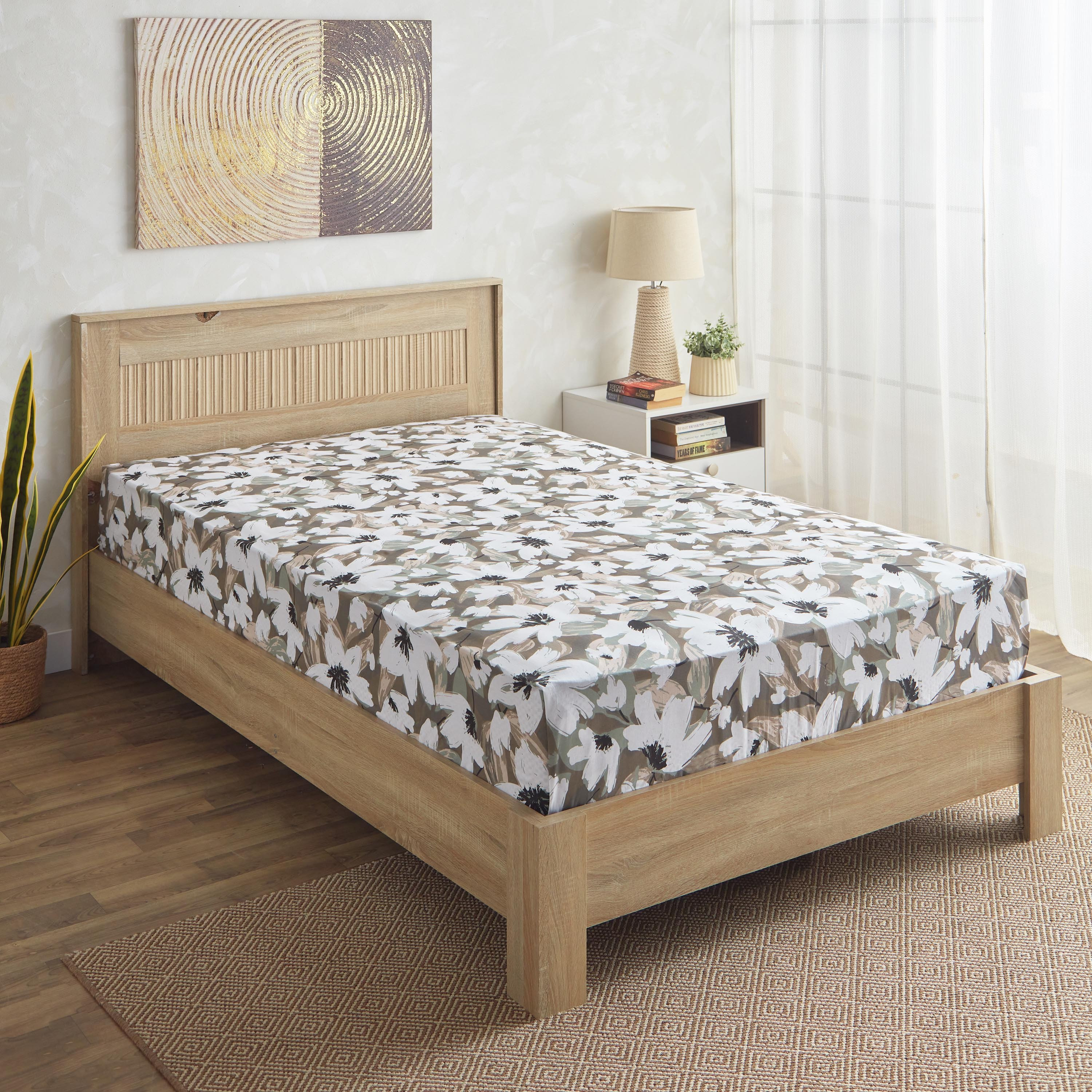 شرشف مسطّح توين قطن بطبعات من إستونيا - 170x260 سم-hbxhomeware-bedding-flatsheets-image-2