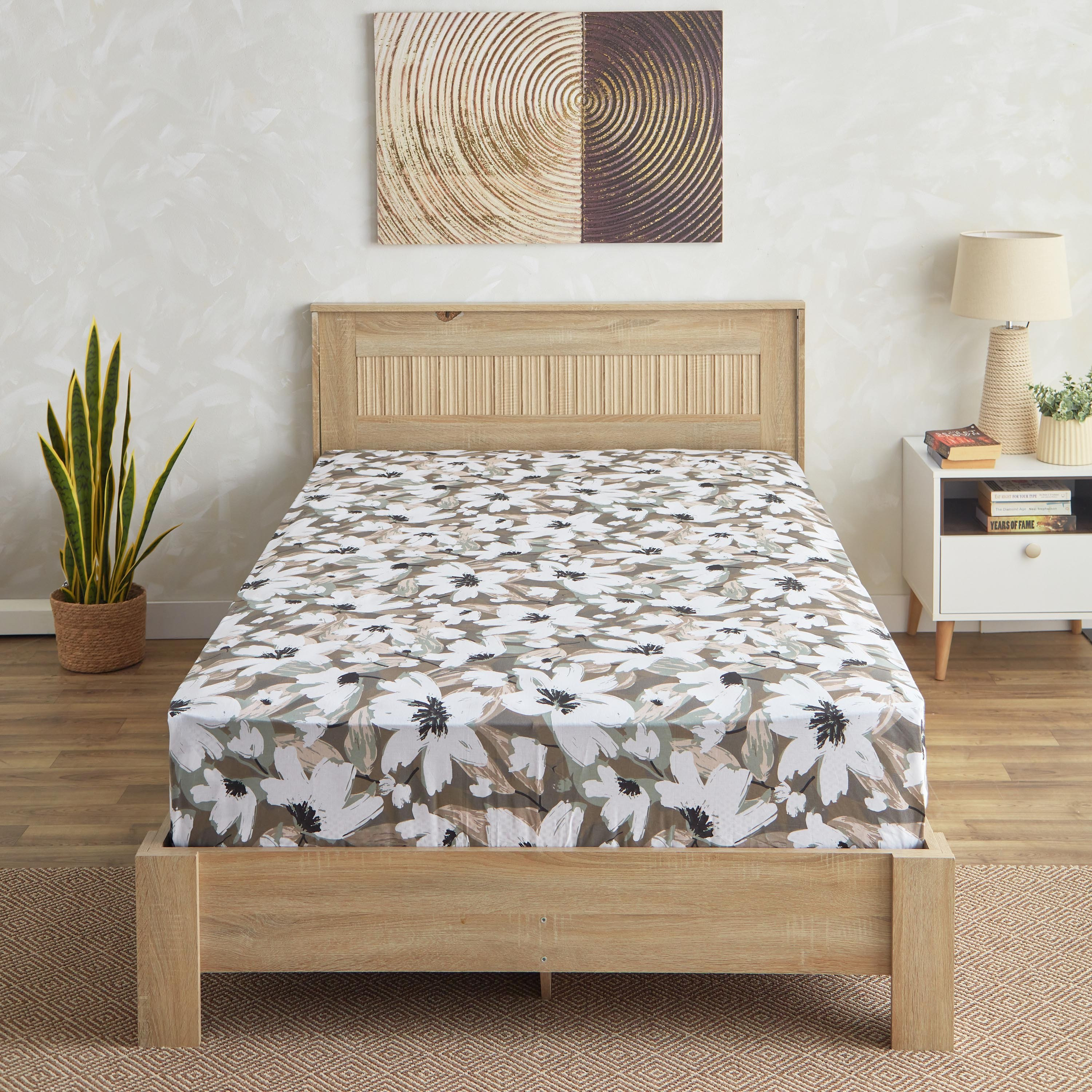 شرشف مسطّح توين قطن بطبعات من إستونيا - 170x260 سم-hbxhomeware-bedding-flatsheets-image-3