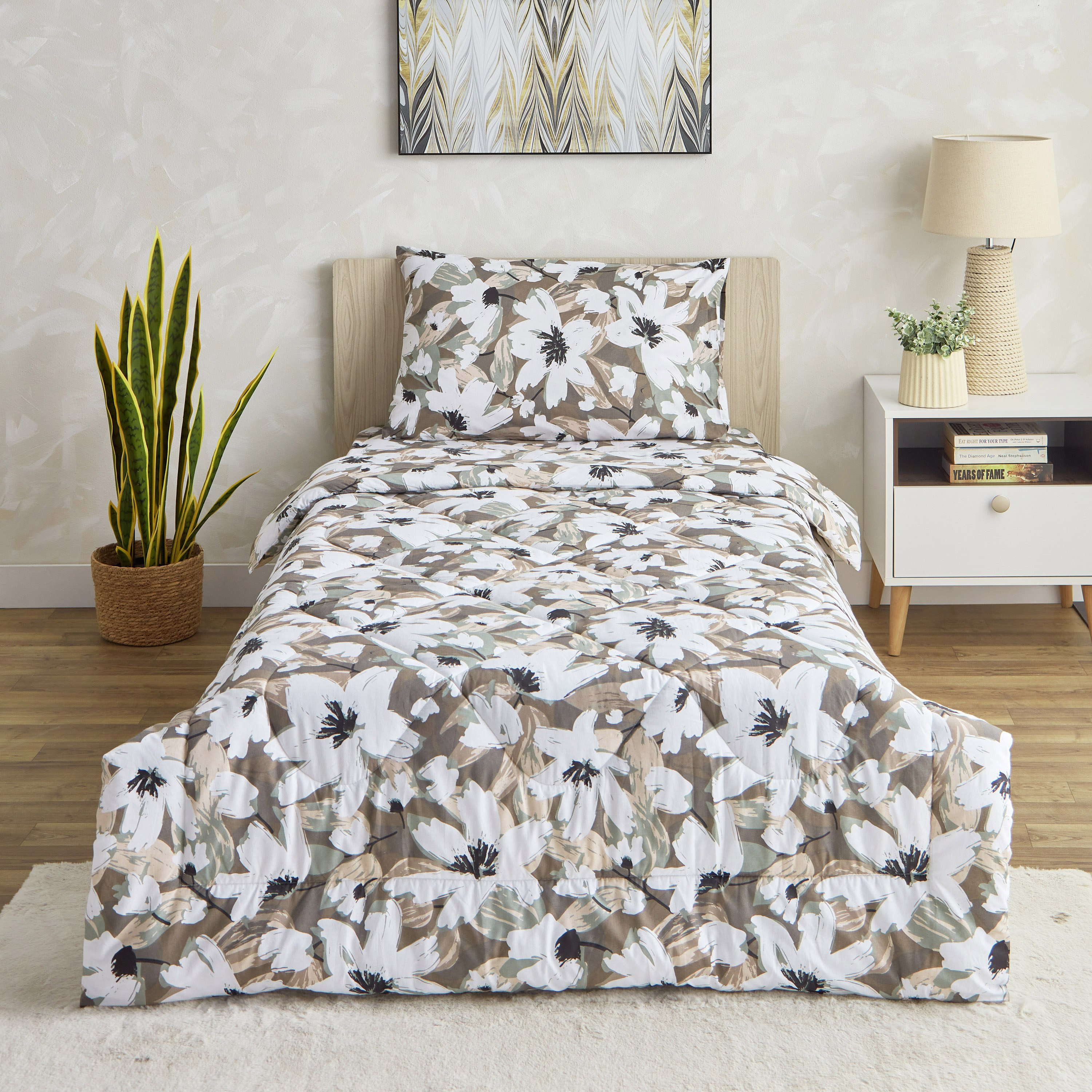 طقم لحاف قطن فردي قطعتين بطبعات من إستونيا - 135x220 سم-hbxkidsandyouth-beddingandfurnishings-comfortersets-image-2