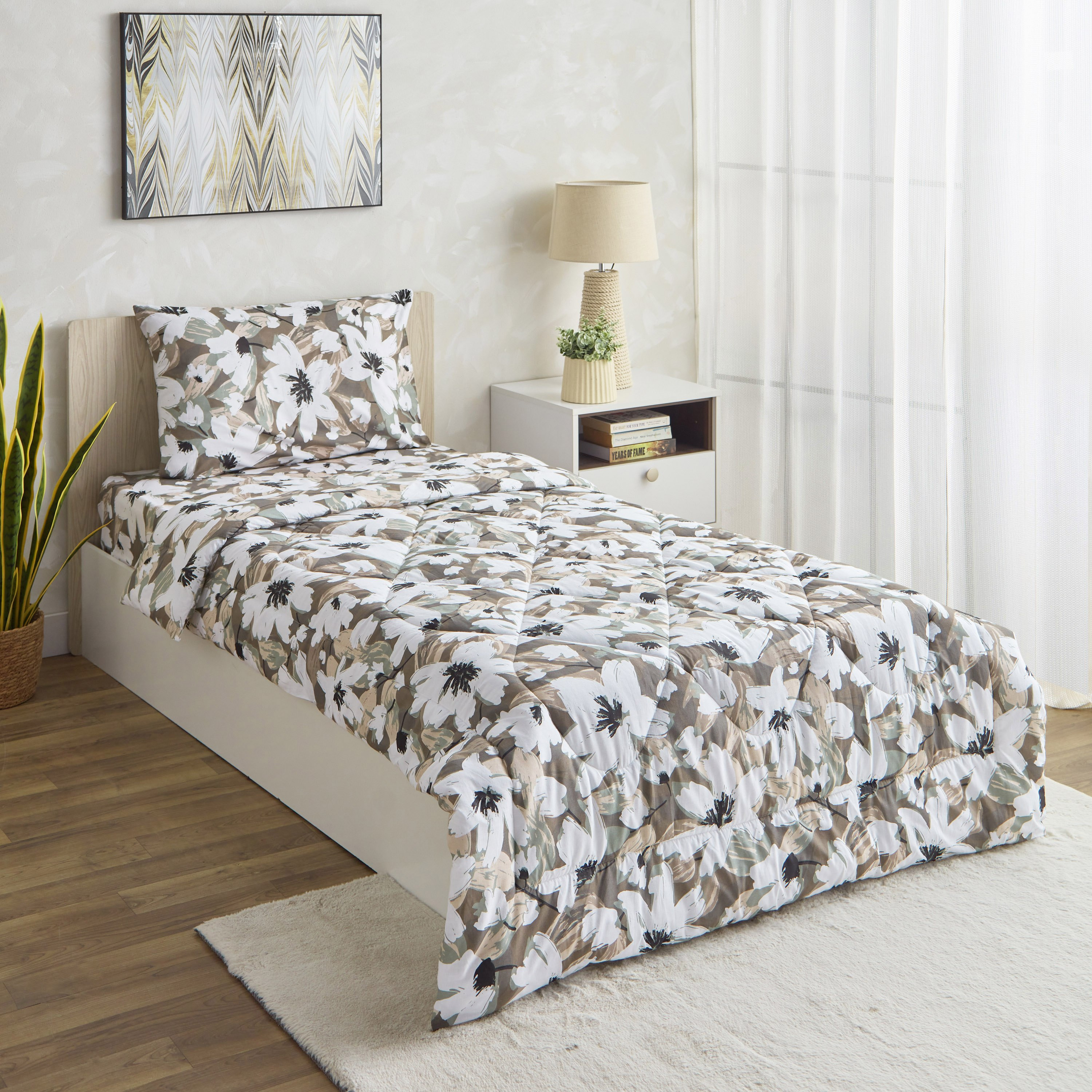 طقم لحاف قطن توين قطعتين بطبعات إوريليا من إستونيا - 135x220 سم-hbxkidsandyouth-beddingandfurnishings-comfortersets-image-1
