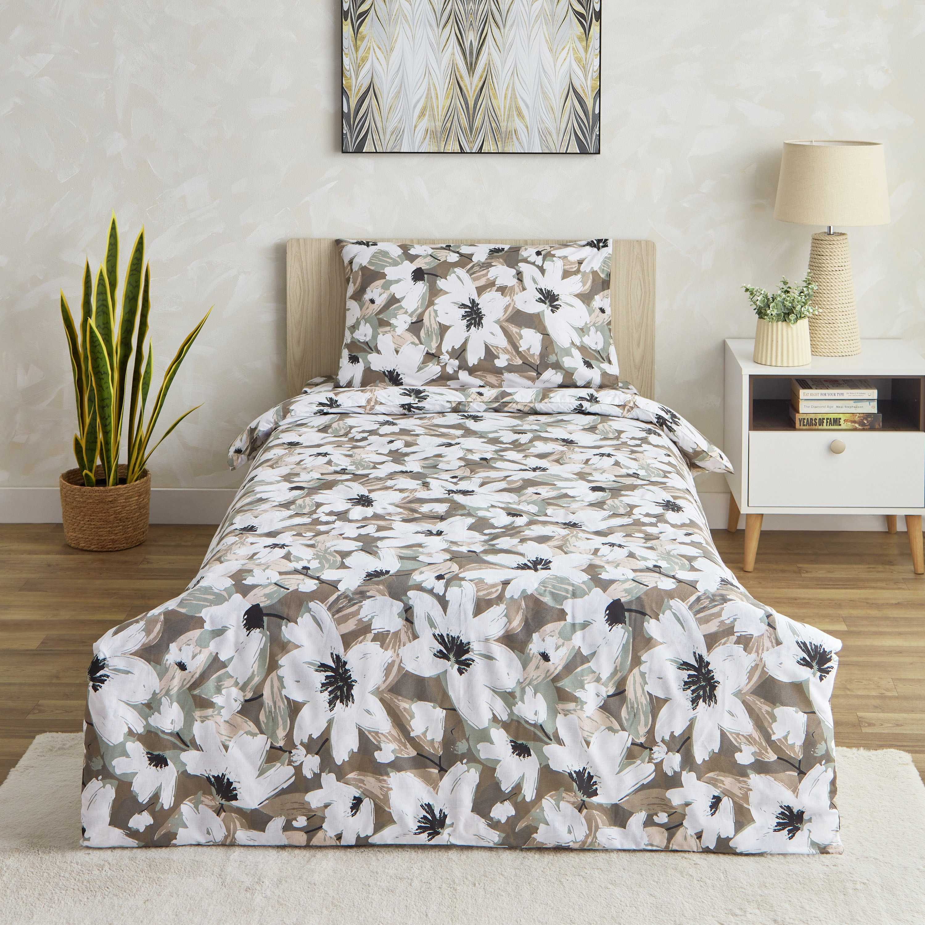 طقم غطاء لحاف قطن فردي بطبعات قطعتين من إستونيا - 135x200 سم-hbxhomeware-hbxdecorandfurnishings-image-2