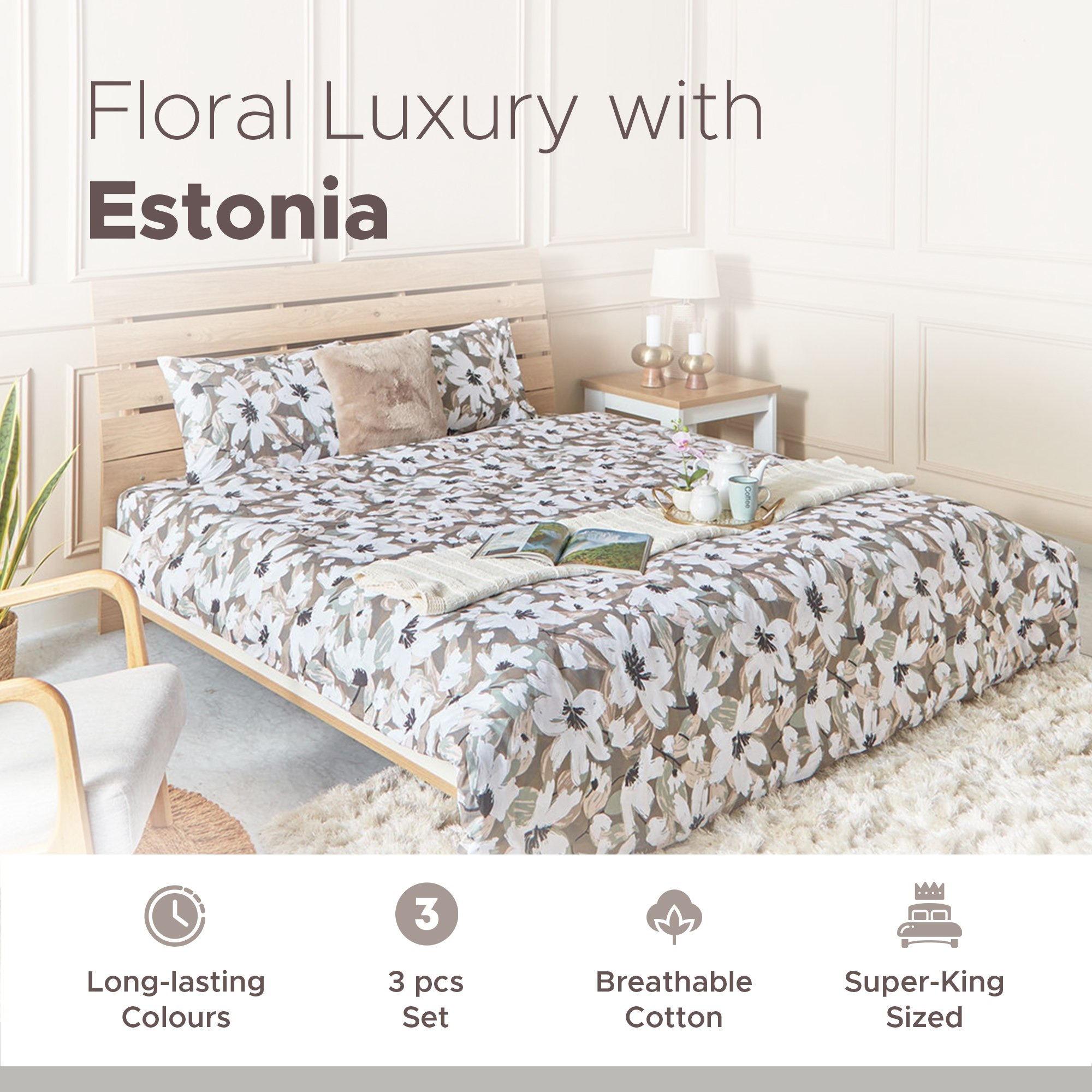 Estonia Aurelia 3-Piece Printed Cotton Super King Duvet Cover Set - 240x220 cm-hbxhomeware-hbxdecorandfurnishings-image-9
