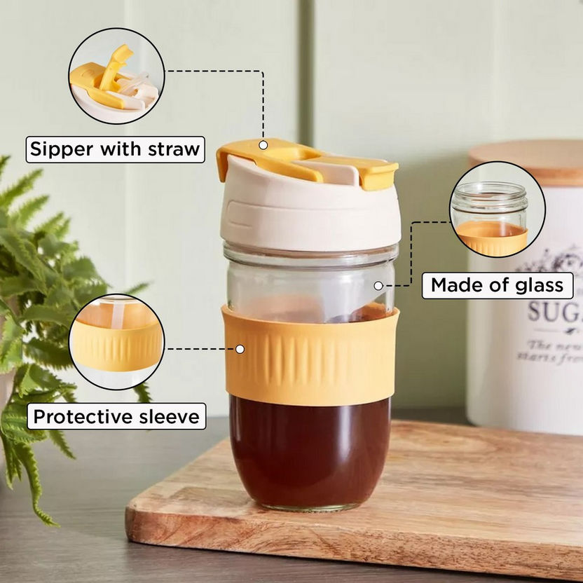Aroha Sipper Glass Mug - 500 ml-Coffee and Tea Sets-image-6