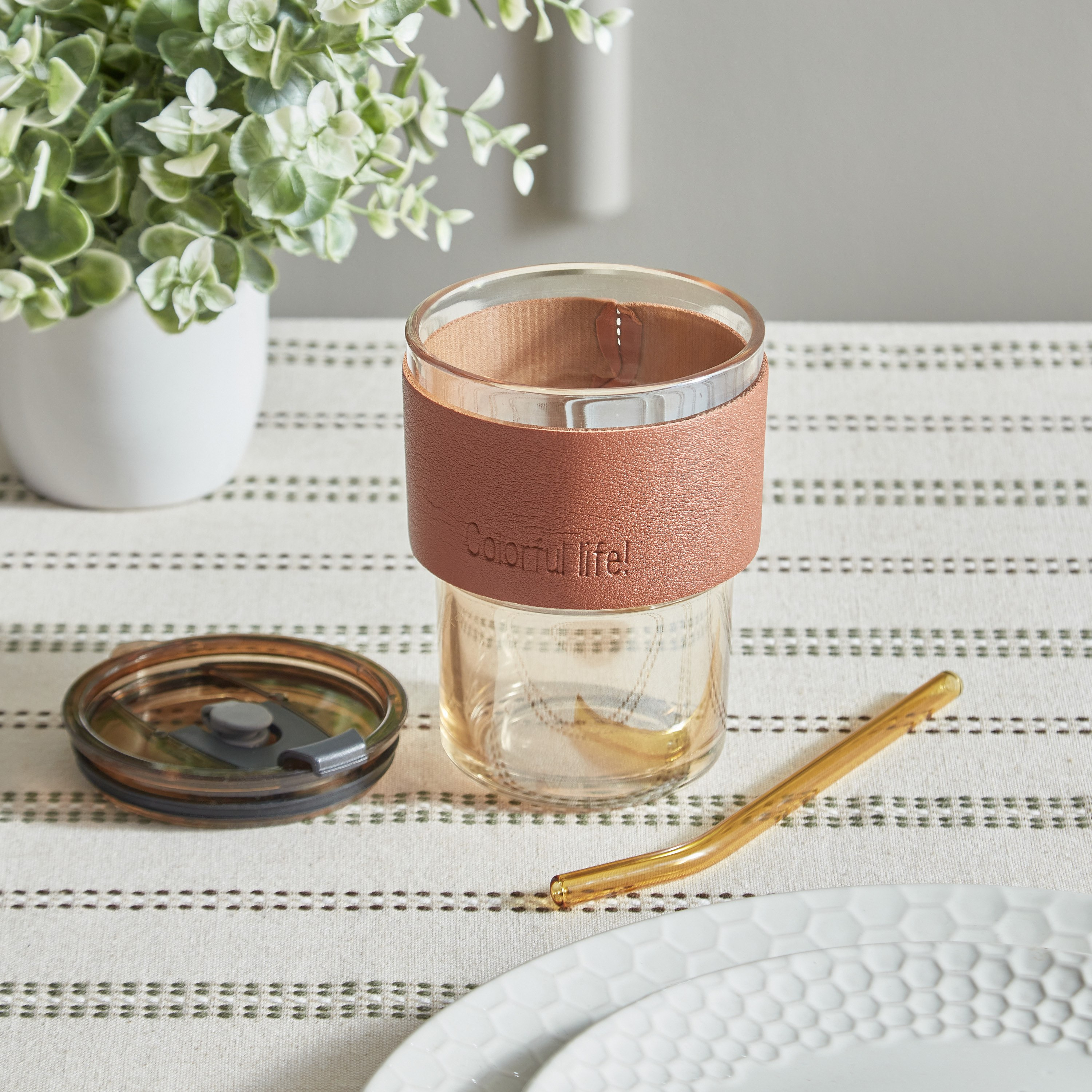 مج زجاجي بقشة من أروها - 400 مل-hbxhomeware-hbxkitchen-image-3