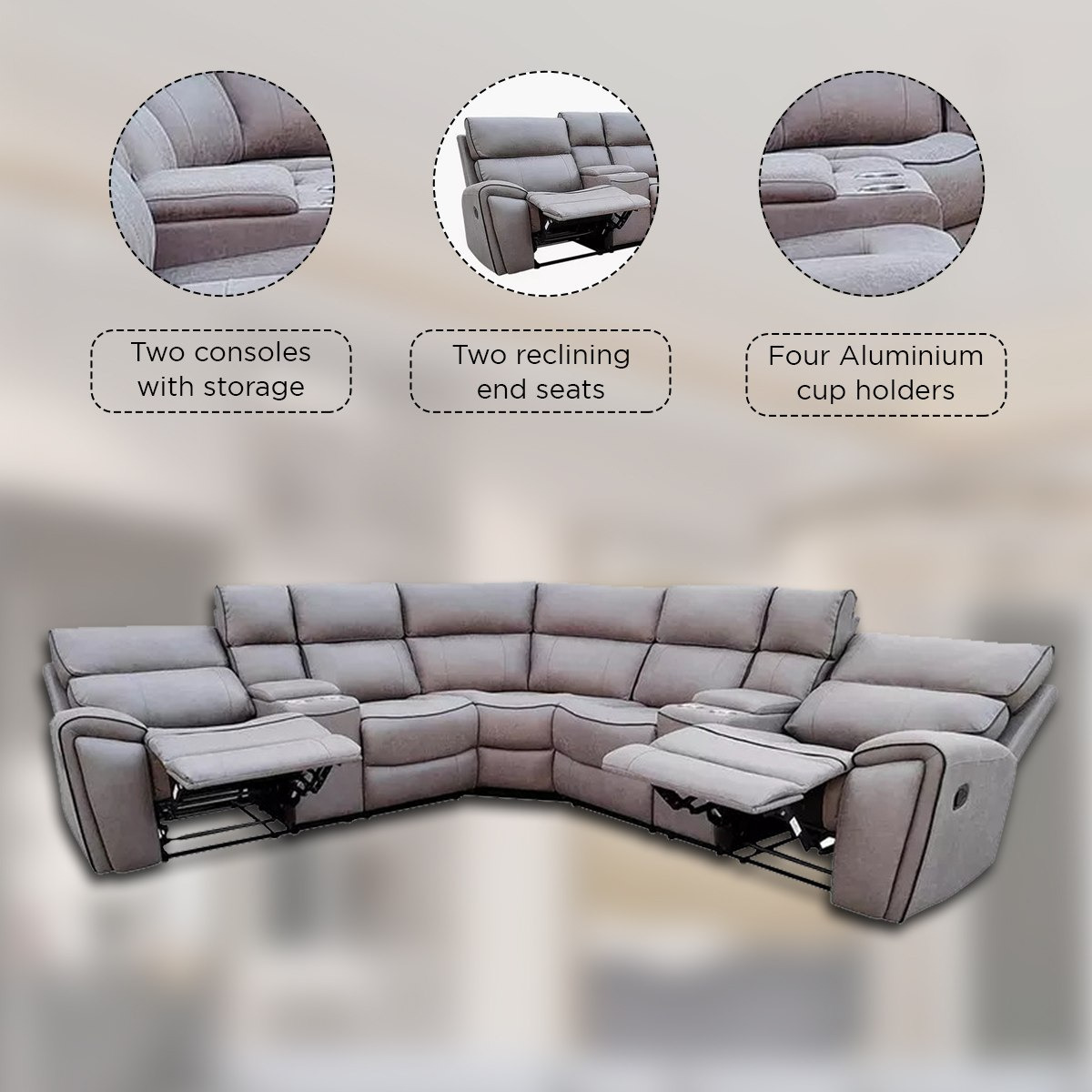 كنبة استرخاء ركنيّة من الجلد الصناعي 4 مقاعد مع مقعدين قابلين للاستلقاء من ديفيد-hbxlivingroom-sofasandarmchairs-sofas-image-12