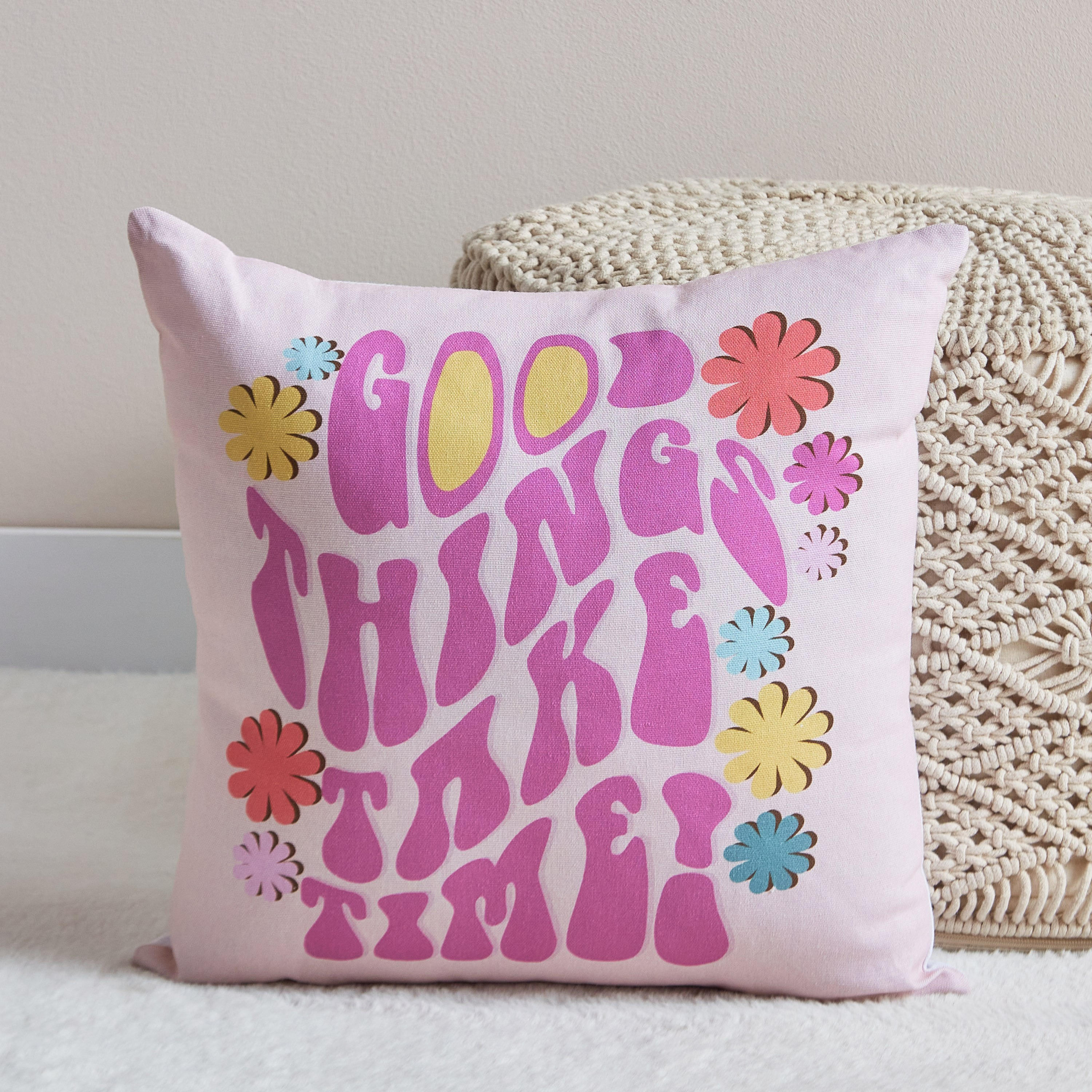 Hermione Play Date Good Things Cotton Duck Filled Cushion - 40x40 cm-hbxhomeware-hbxkidsandyouth-image-2