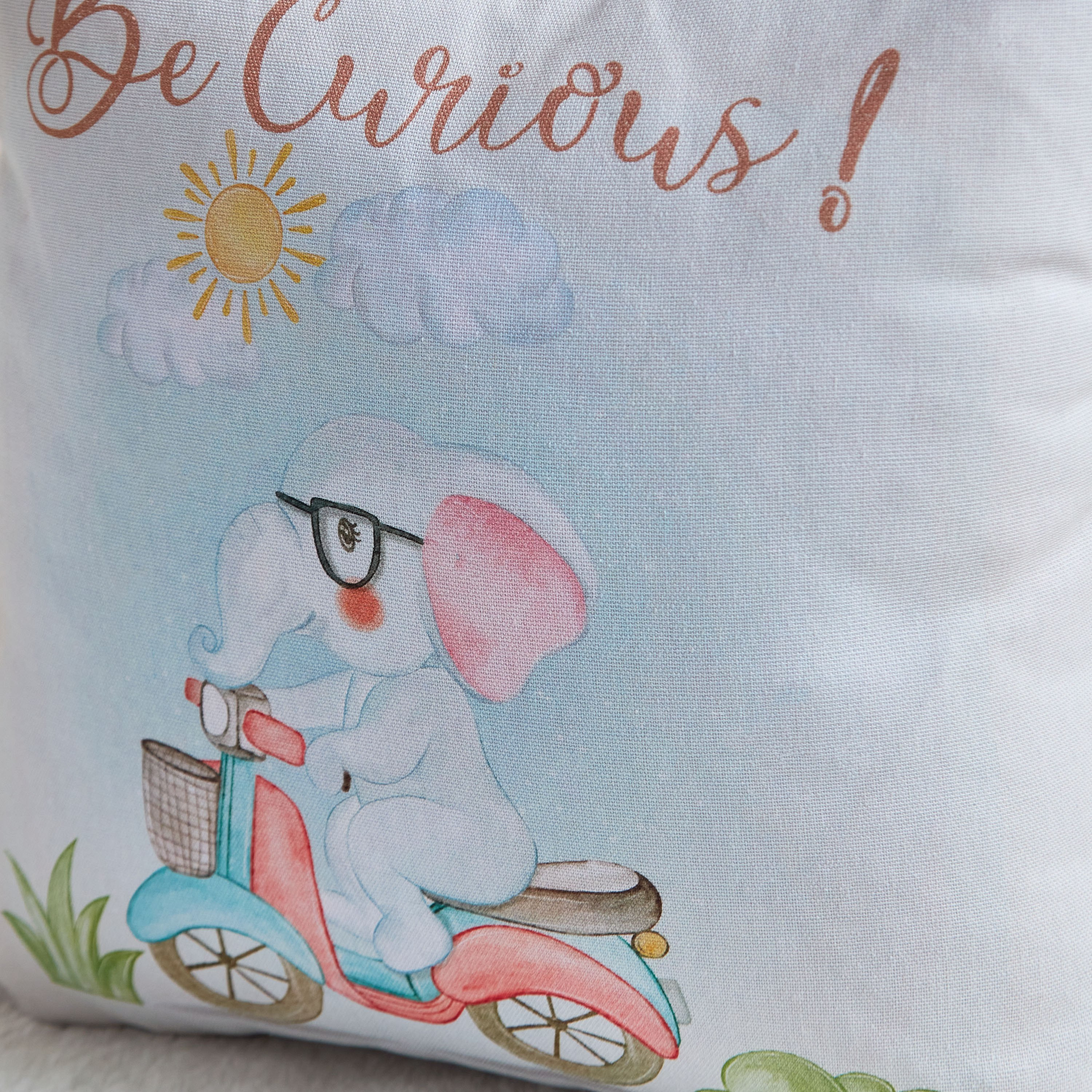 Ron Play Date Be Curious Cotton Duck Filled Cushion - 40x40 cm-hbxhomeware-hbxkidsandyouth-image-3