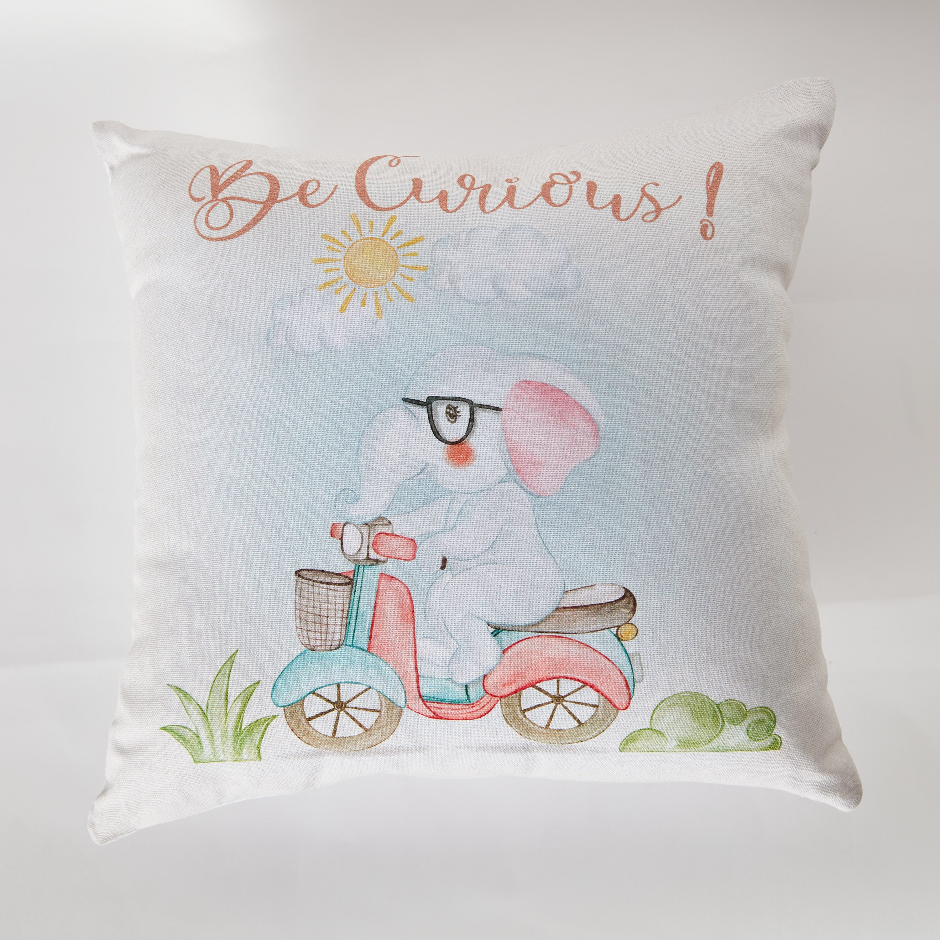 Ron Play Date Be Curious Cotton Duck Filled Cushion - 40x40 cm-hbxhomeware-hbxkidsandyouth-image-6